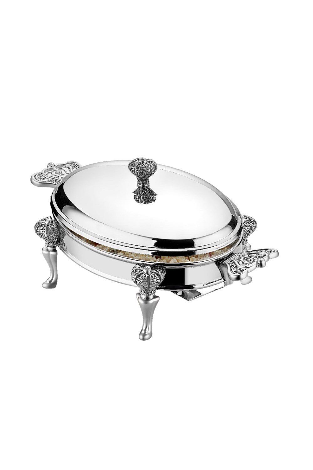 1.5lt Oval İşlemeli Lüx Alttan Isıtmalı Servis