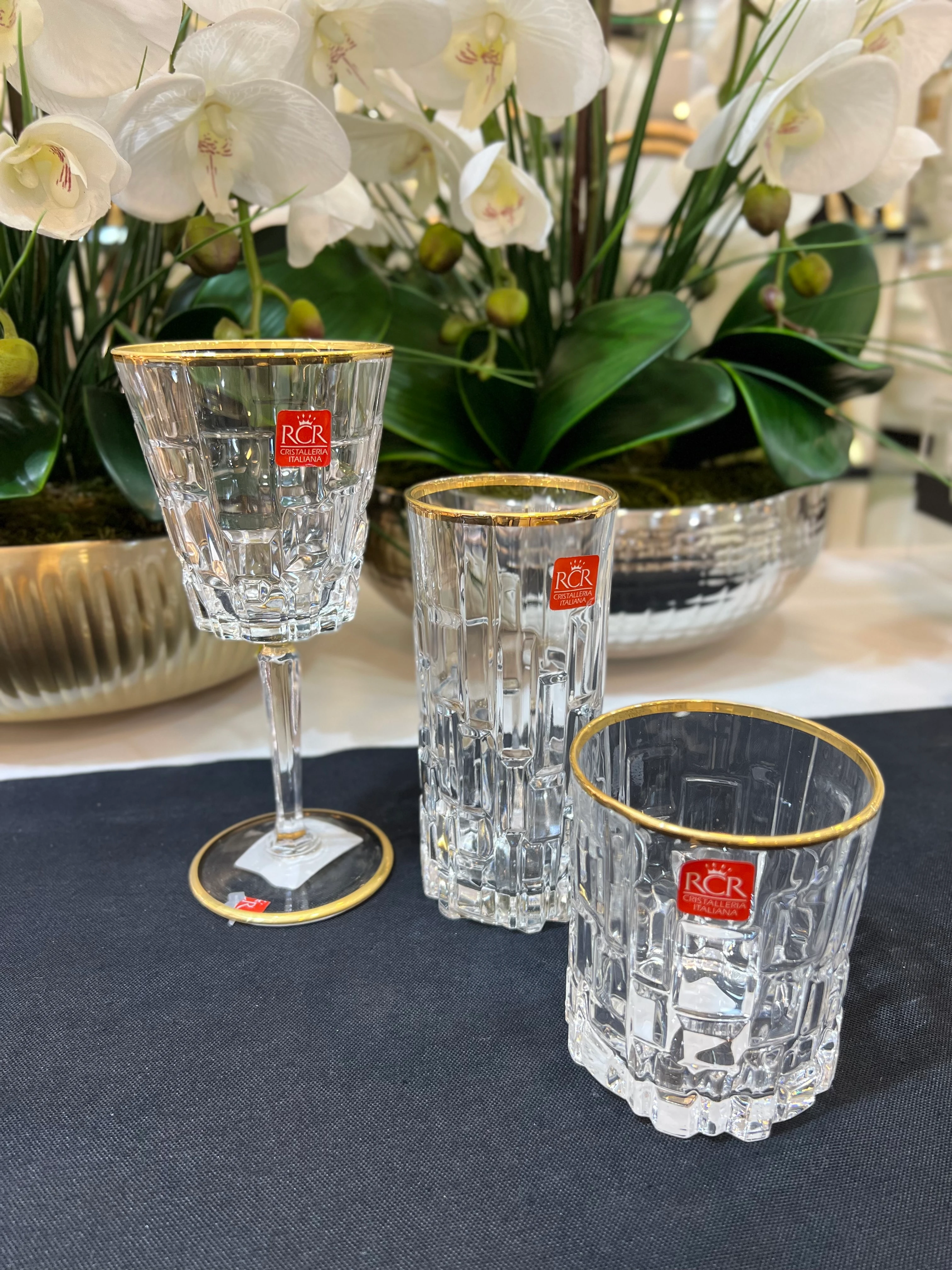 Rcr Kristal Etna 36 Parça Su Takımı Altın