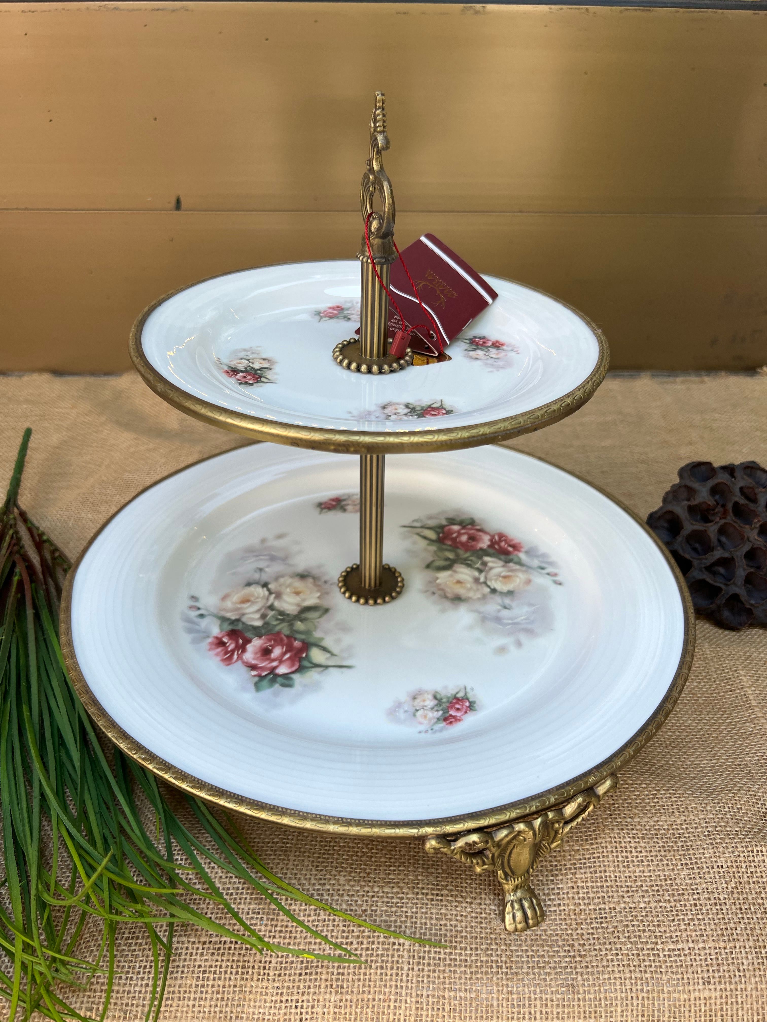 Antique İki Katlı Kurabiyelik 20cm-32cm