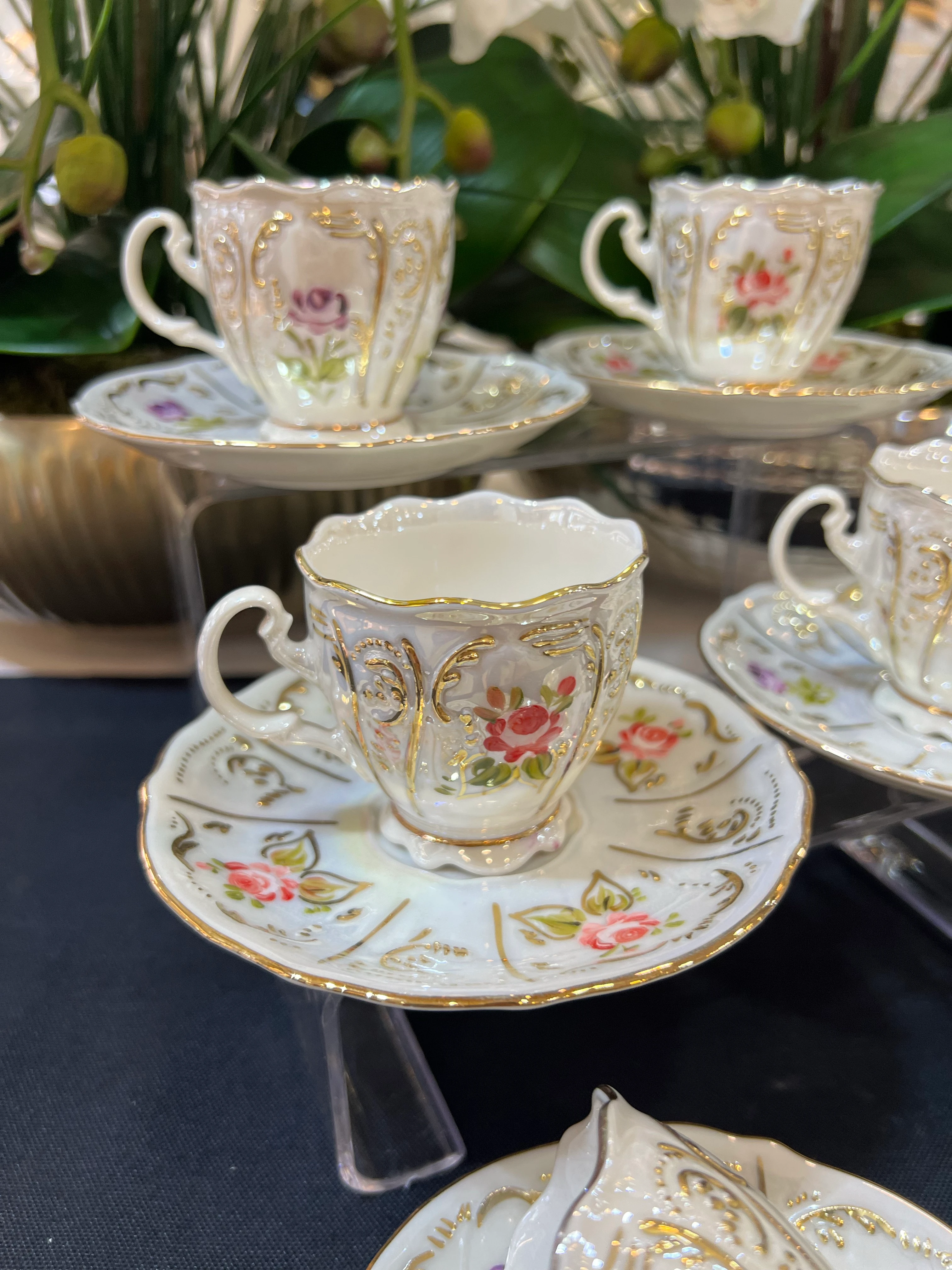 Lina Golden El Yapımı Kahve Fincan Takımı 6 Kişilik