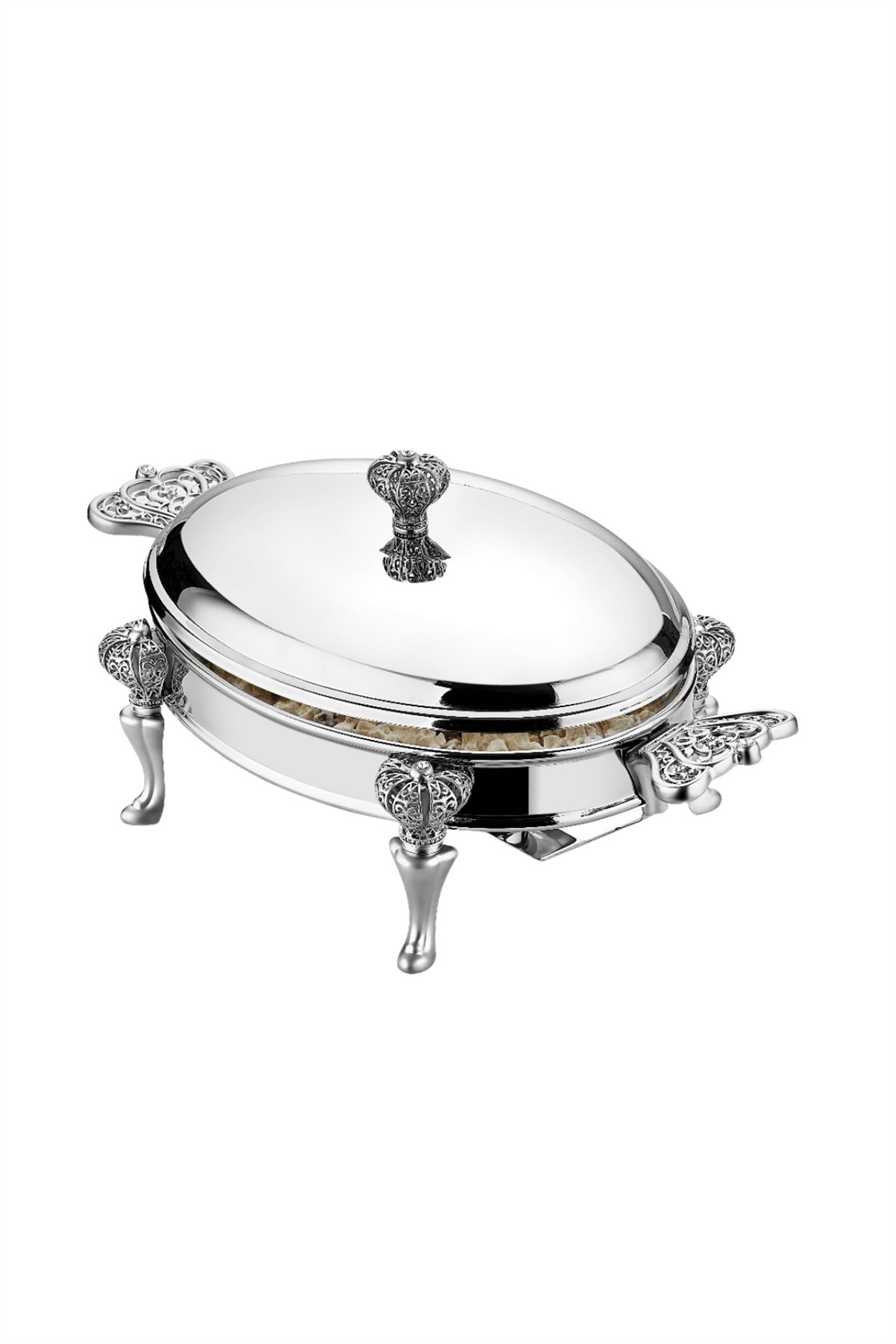 3lt Oval İşlemeli Lüx Alttan Isıtmalı Servis