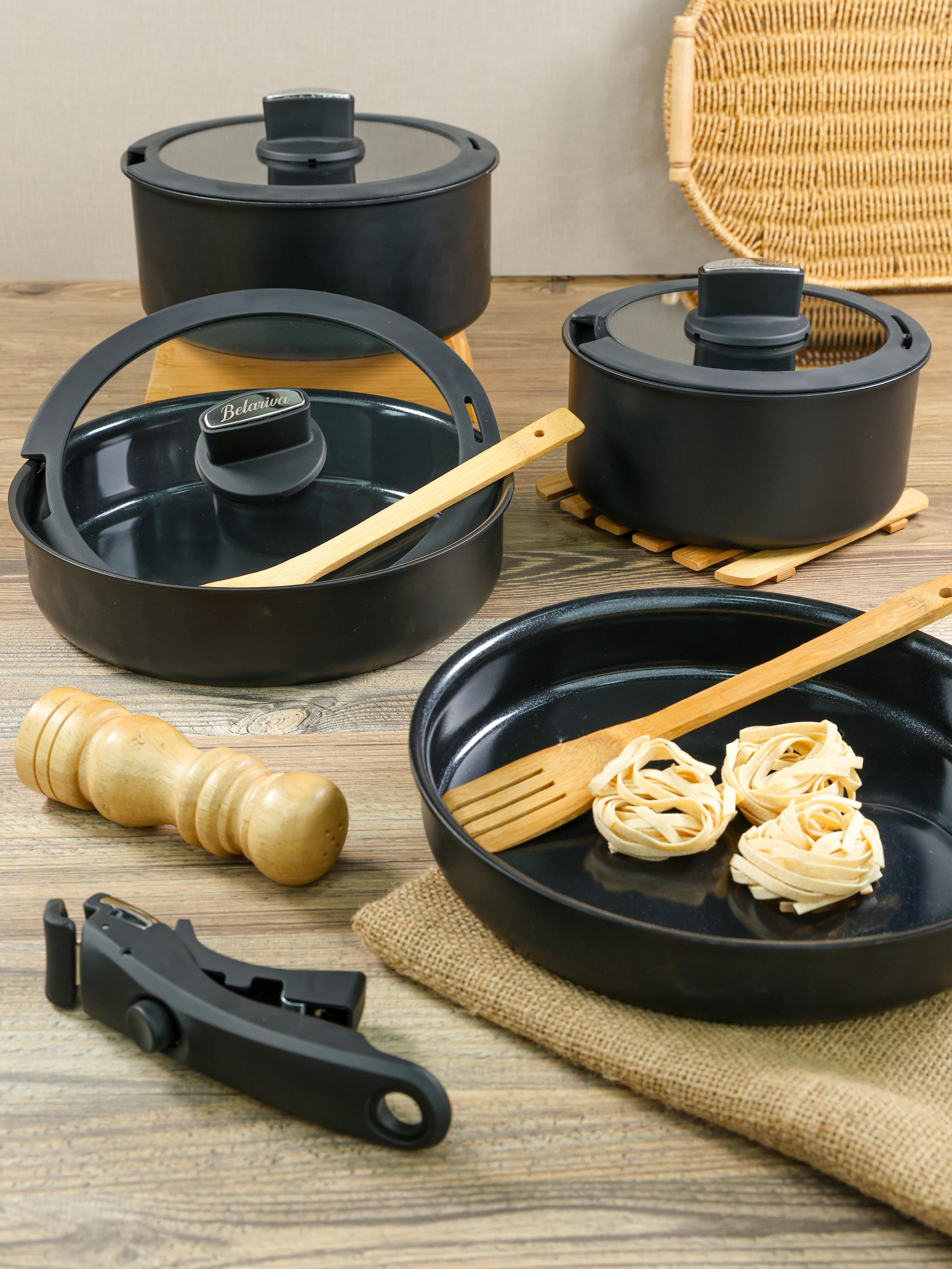 Belariva Easy Cook Siyah 8 Parça Tencere Seti