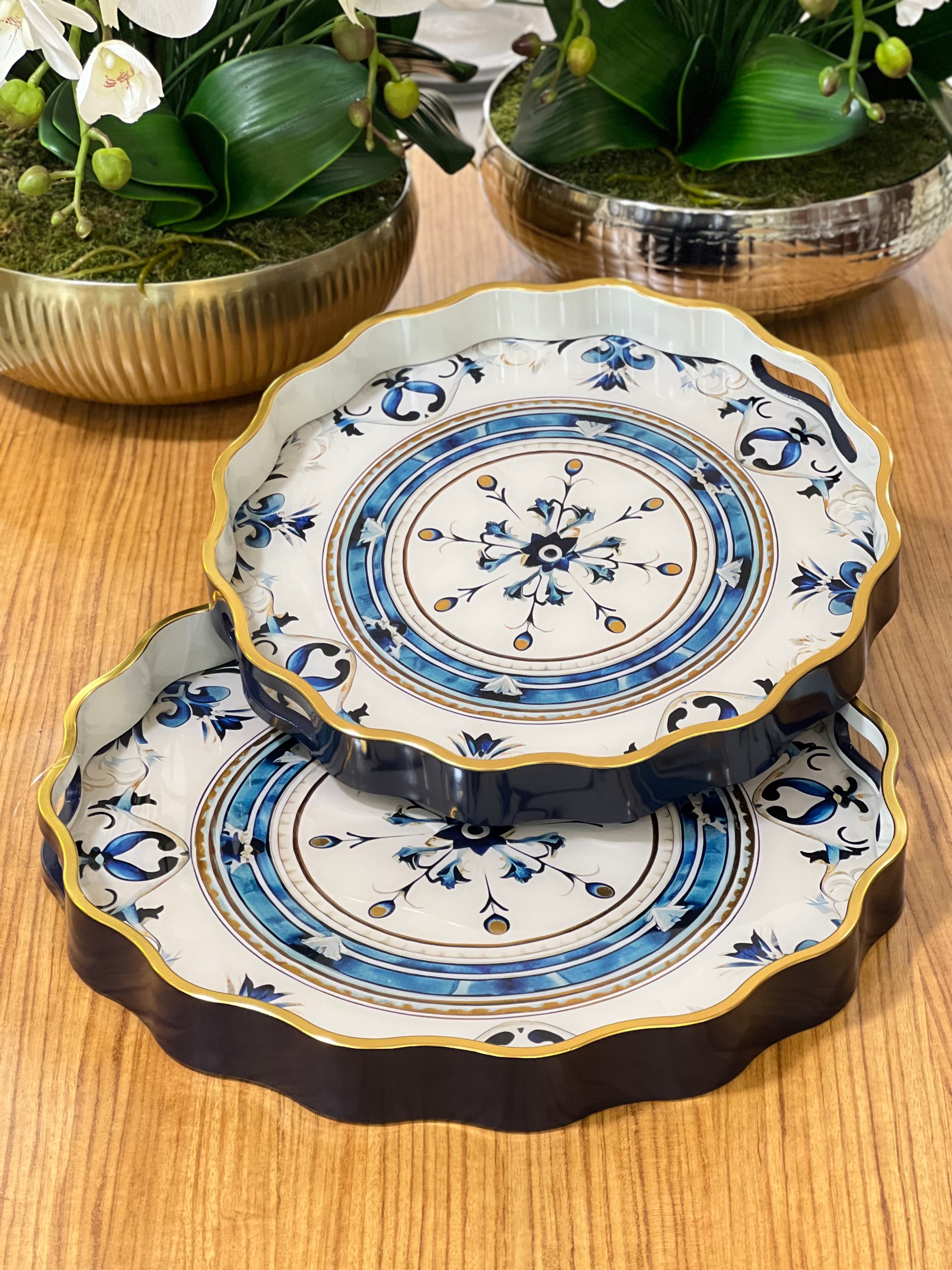 2'li Yuvarlak Tepsi 39*4 - 34*4 cm