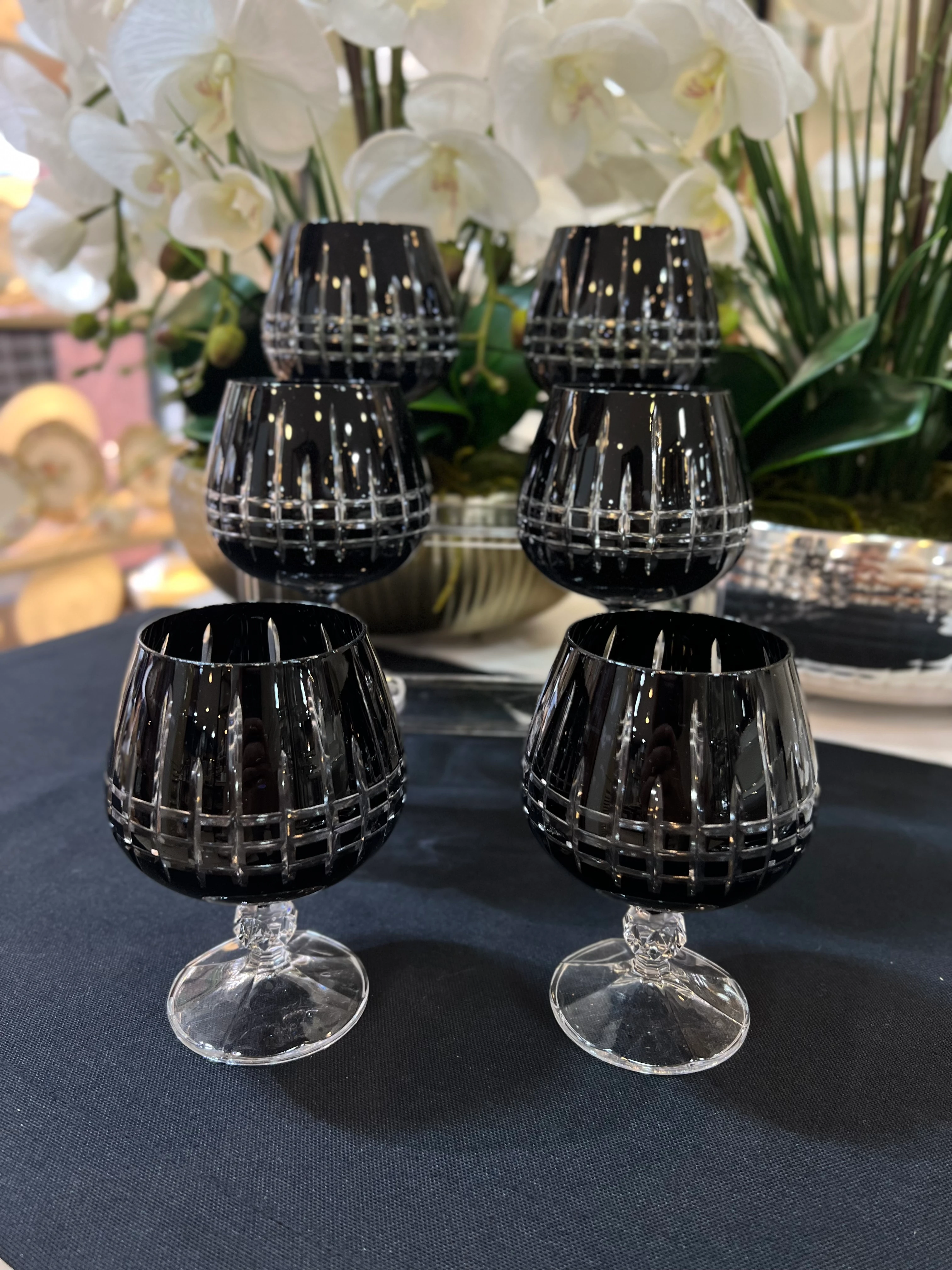 El Yapımı Bohemia 6'lı Kahve Yanı Bardak Siyah 250ml