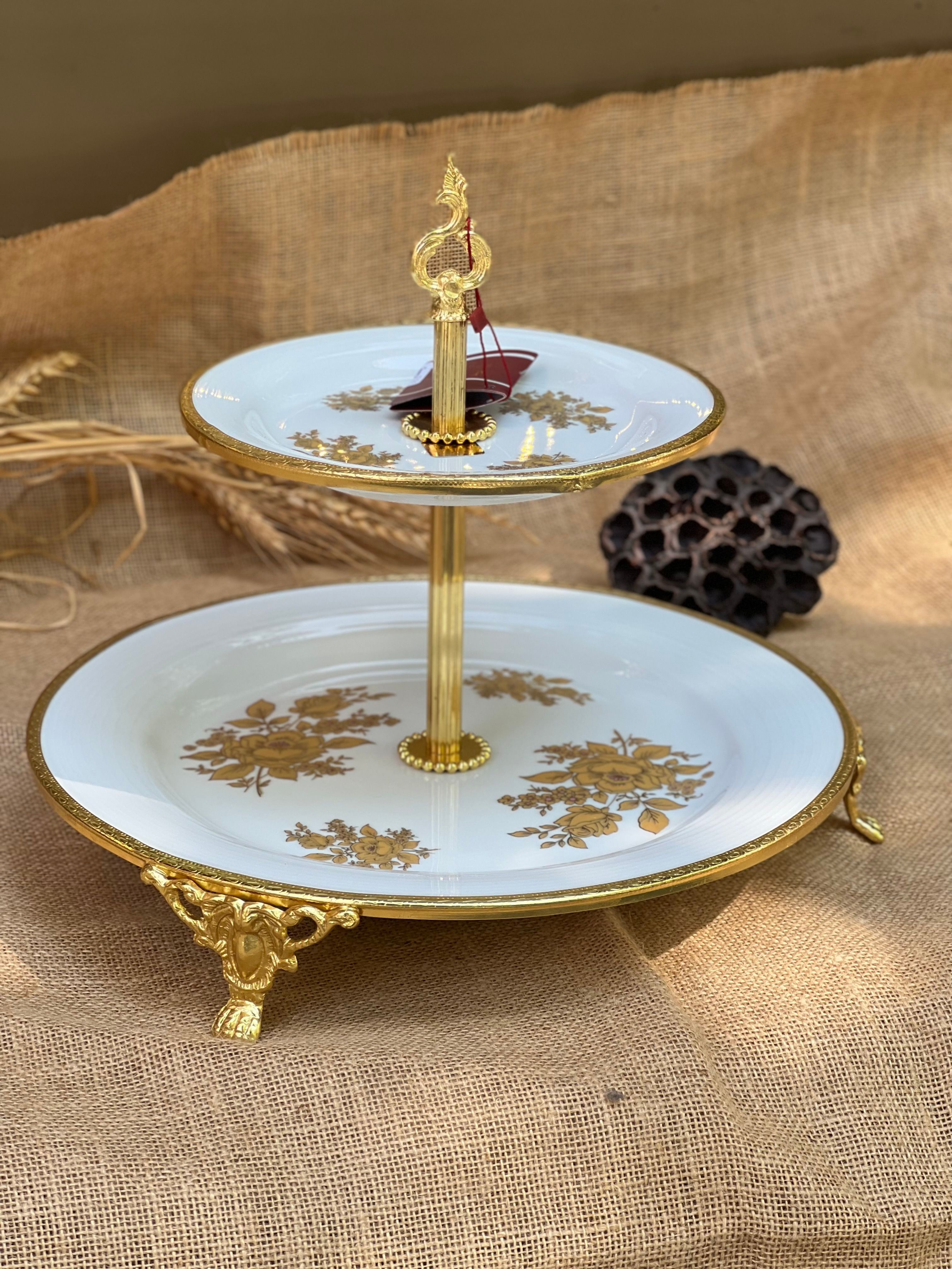 AntiqueGold  İki Katlı Kurabiyelik 20cm-32cm