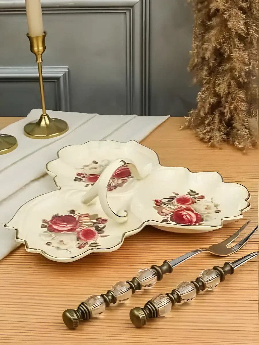 ROSE 3'LÜ ÇEREZLİK ÜSTTEN KULPLU 28 CM
