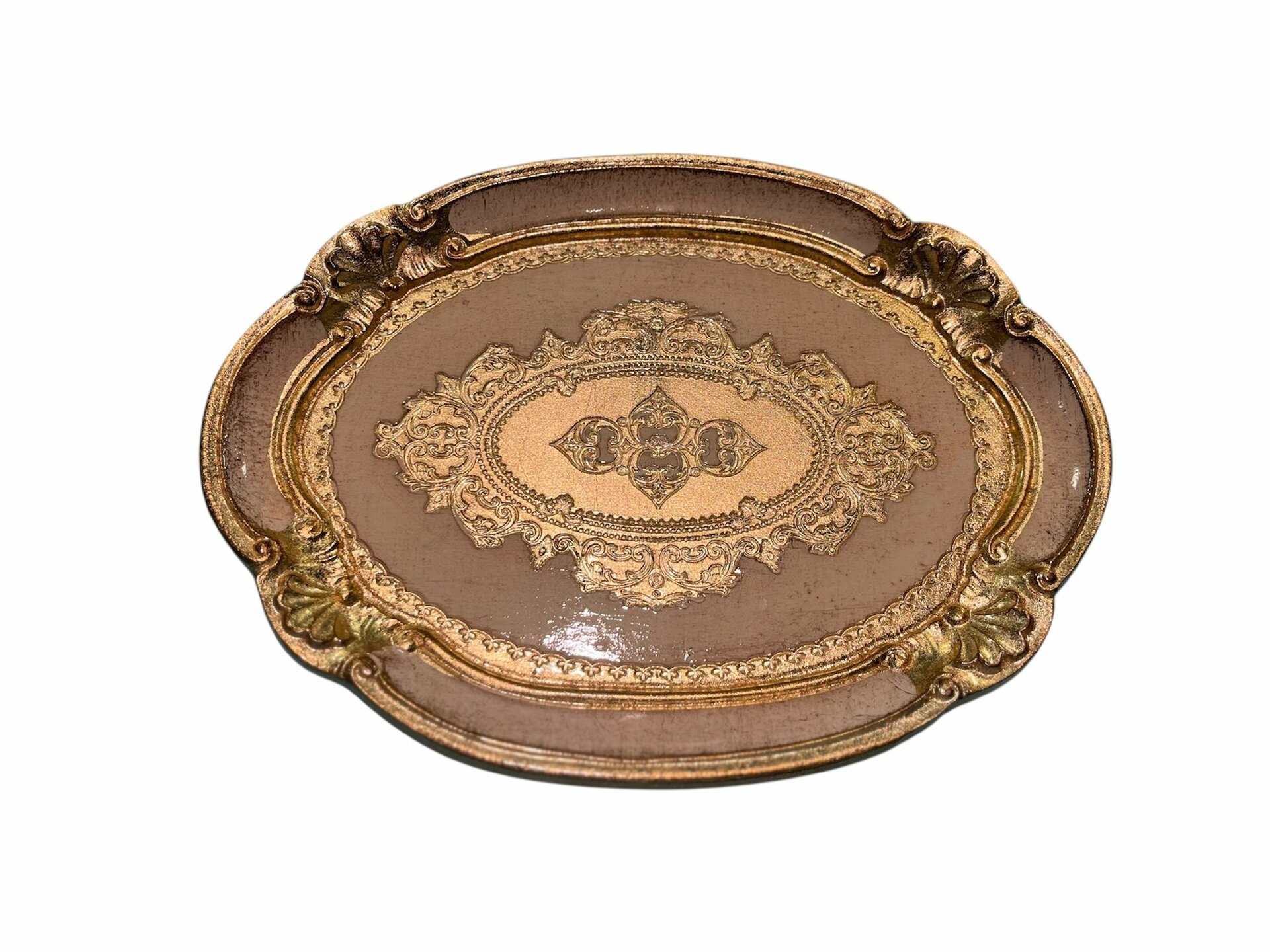 Orijinal İtalyan Gülağacı Oval Tepsi Sage 30x22cm Tek Kişilik