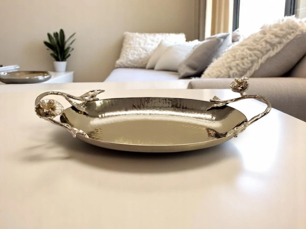 Pirinç Tepsi Orta Boy Gold