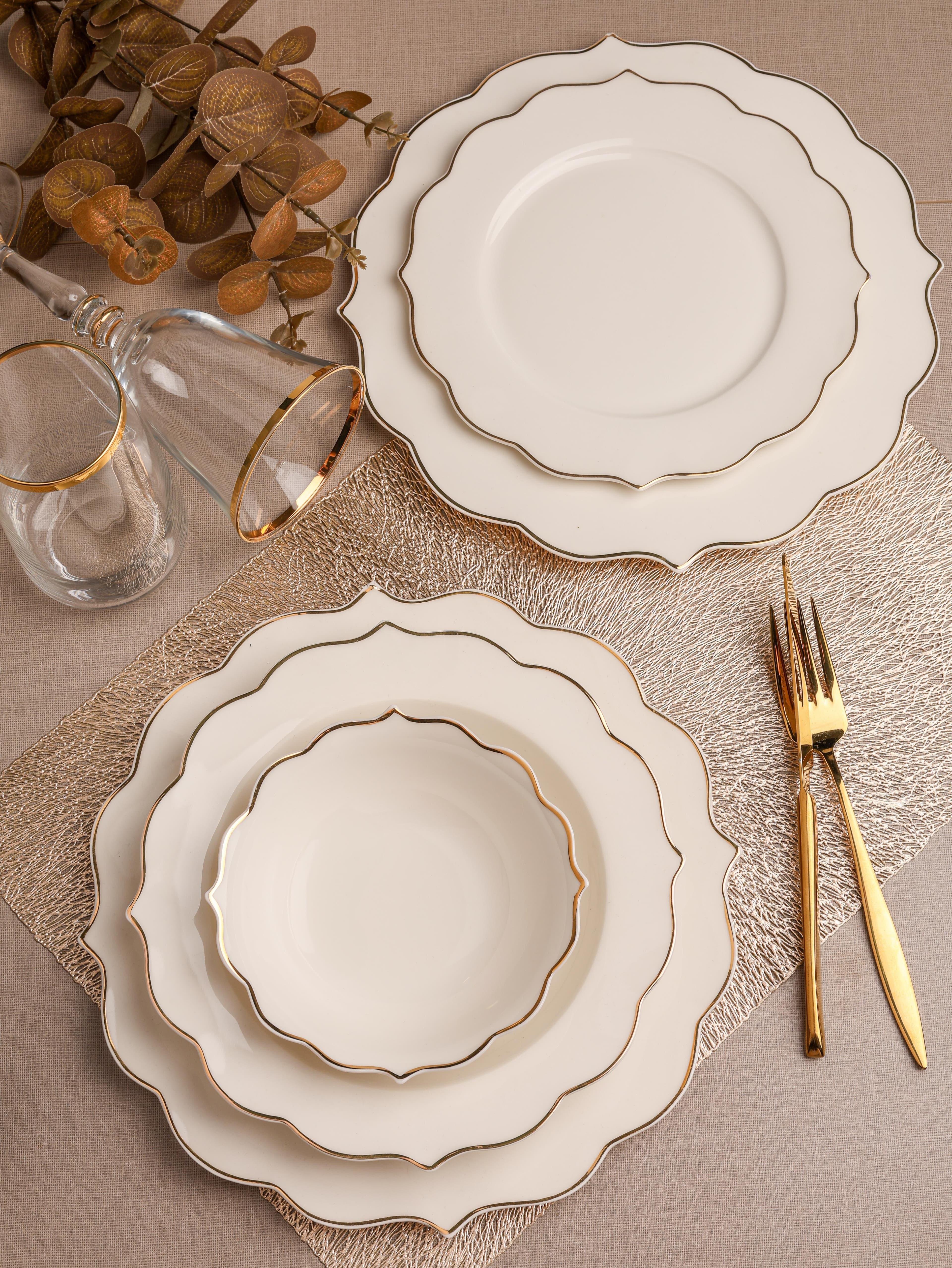 24 Parça Bone China Yemek Takımı