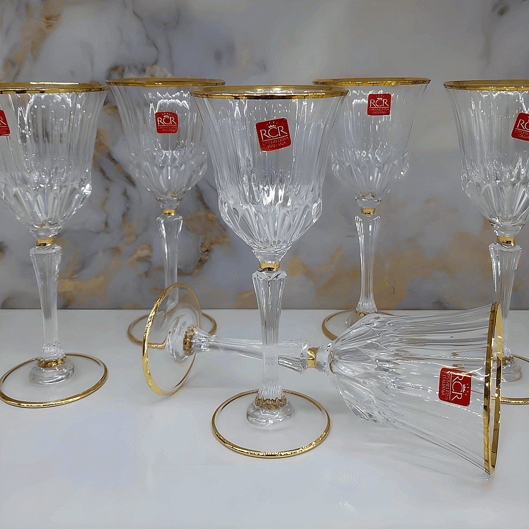 RCR Adagio Altın Yaldızlı Kadeh 6'ı 280ml