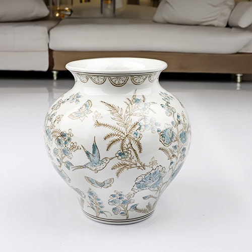 Blanca Porselen Tombul Vazo 22cm