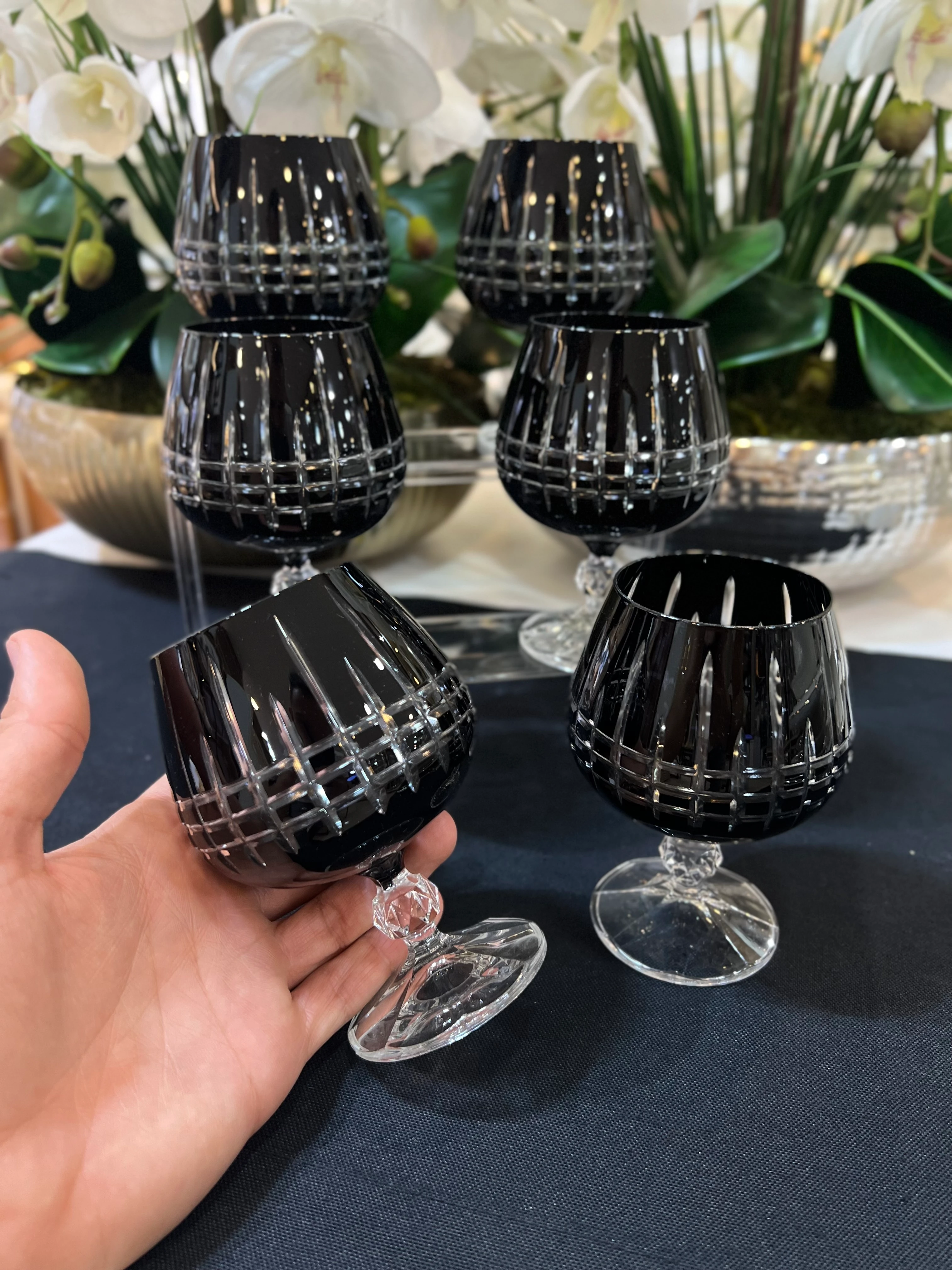 El Yapımı Bohemia 6'lı Kahve Yanı Bardak Siyah 250ml