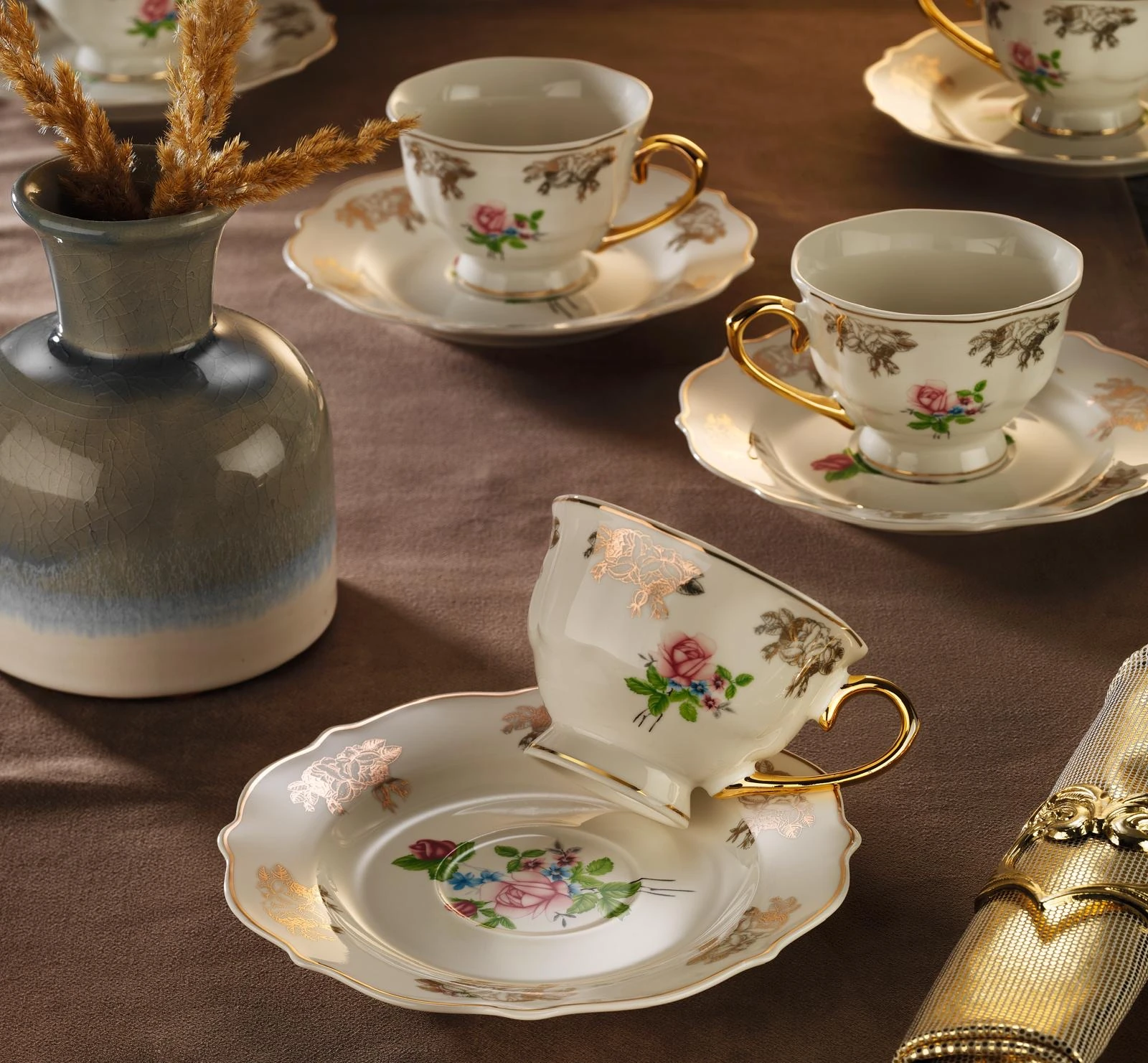 Bohem 6 Kişilik Büyük Boy Çay Fincan Takımı