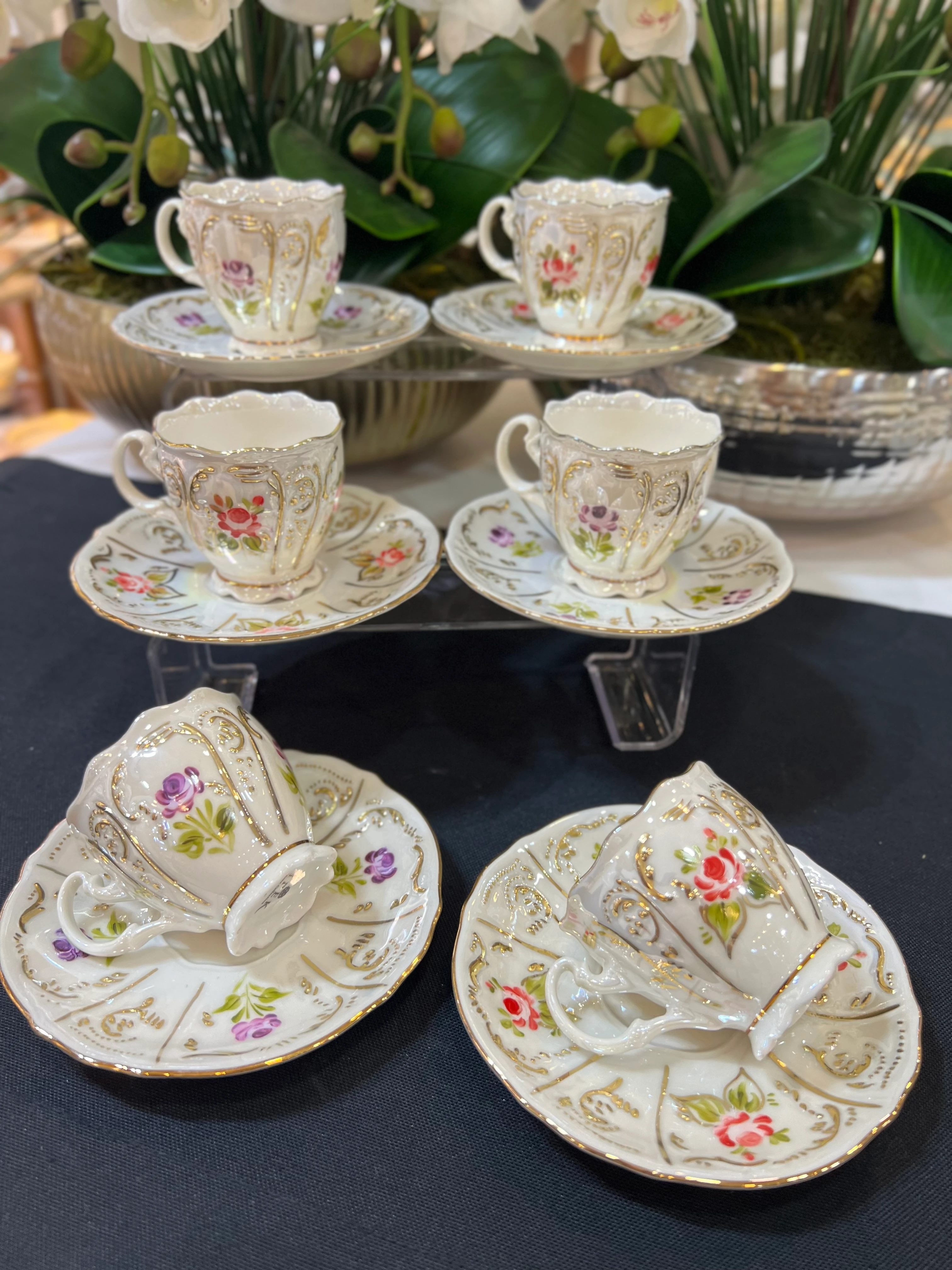 Lina Golden El Yapımı Kahve Fincan Takımı 6 Kişilik