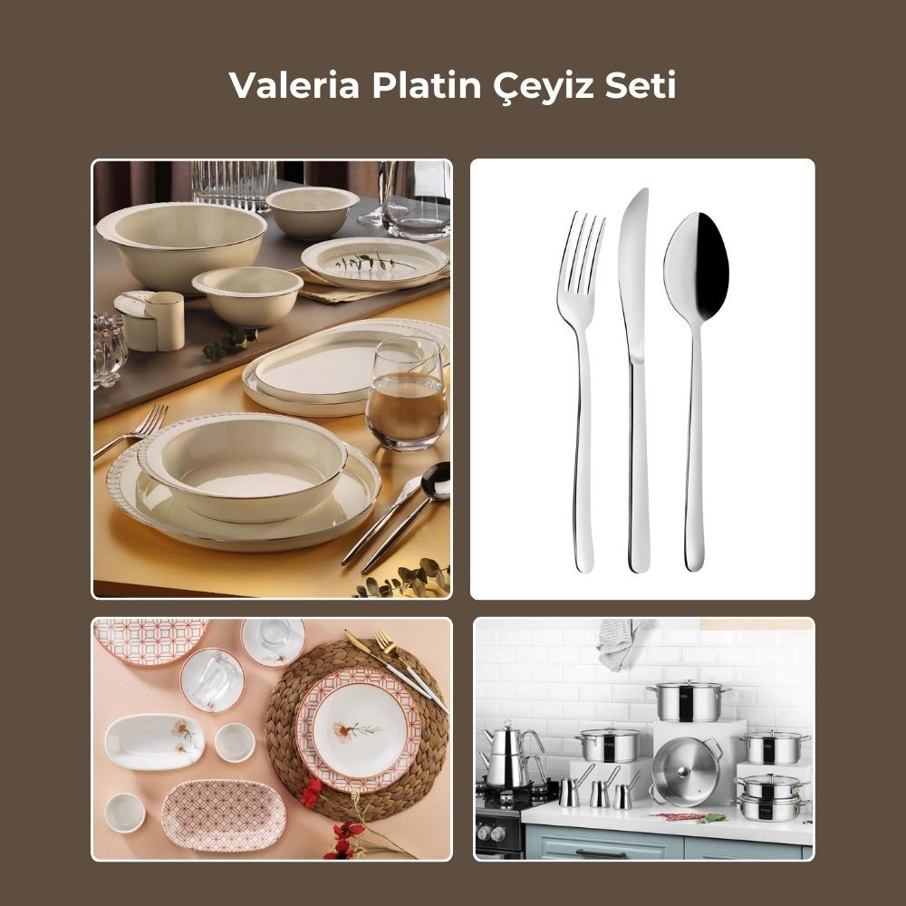 Valeria Platin Çeyiz Seti