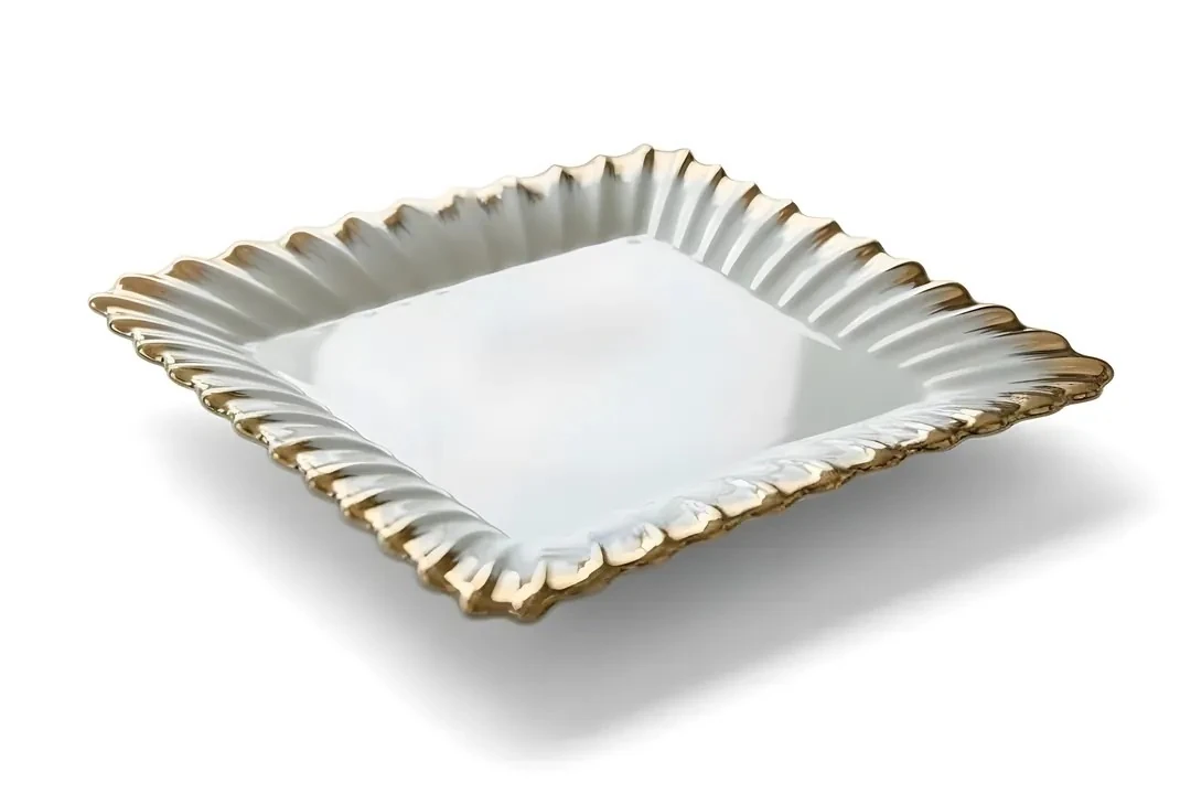 Line Gold Kare Sunum Tabak 27cm