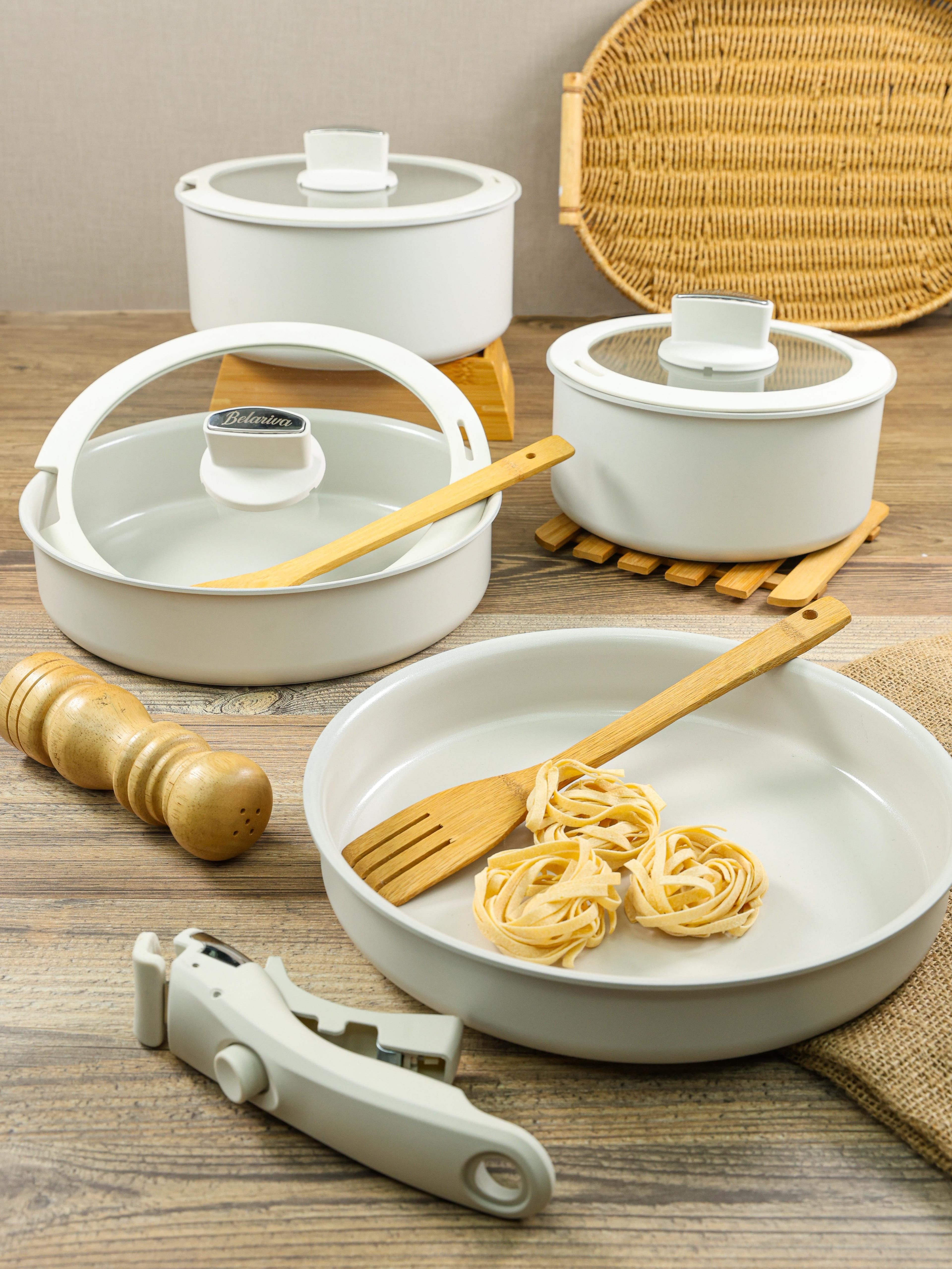 Belariva Easy Cook Beyaz 8 Parça Tencere Seti