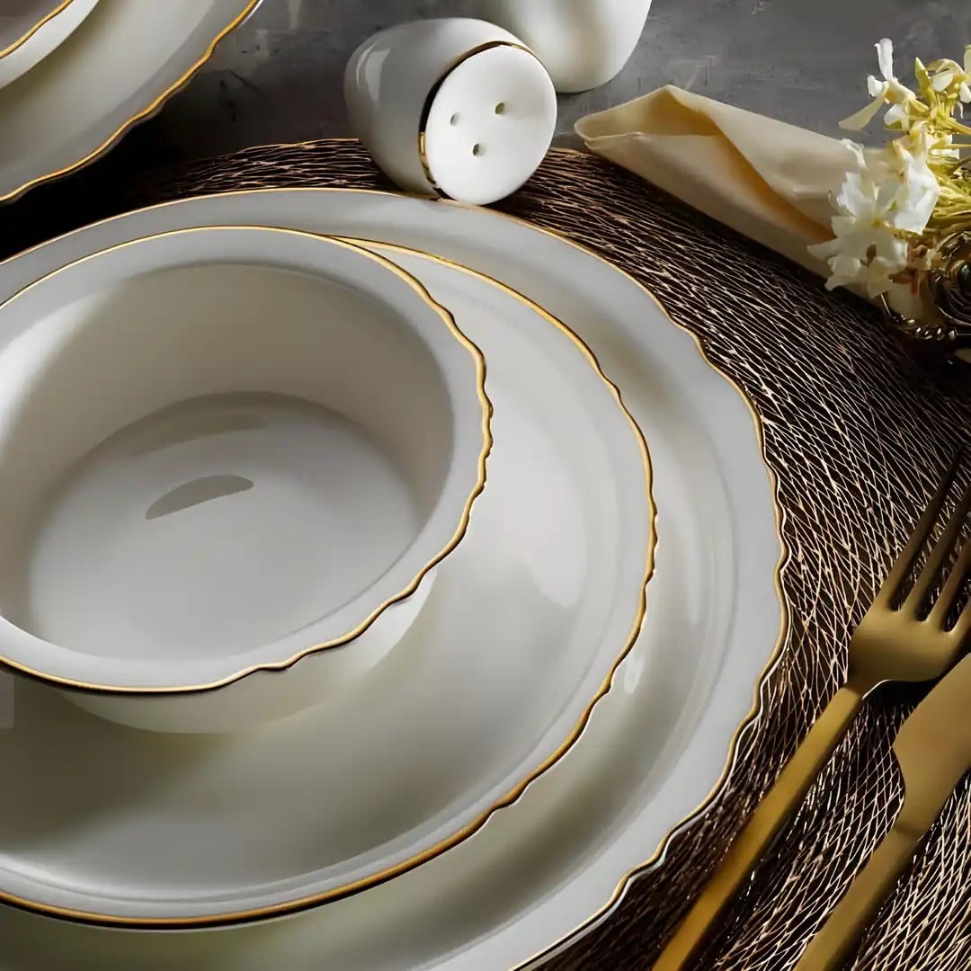 Massimo Rumi Gold 60 Parça Yemek Takımı