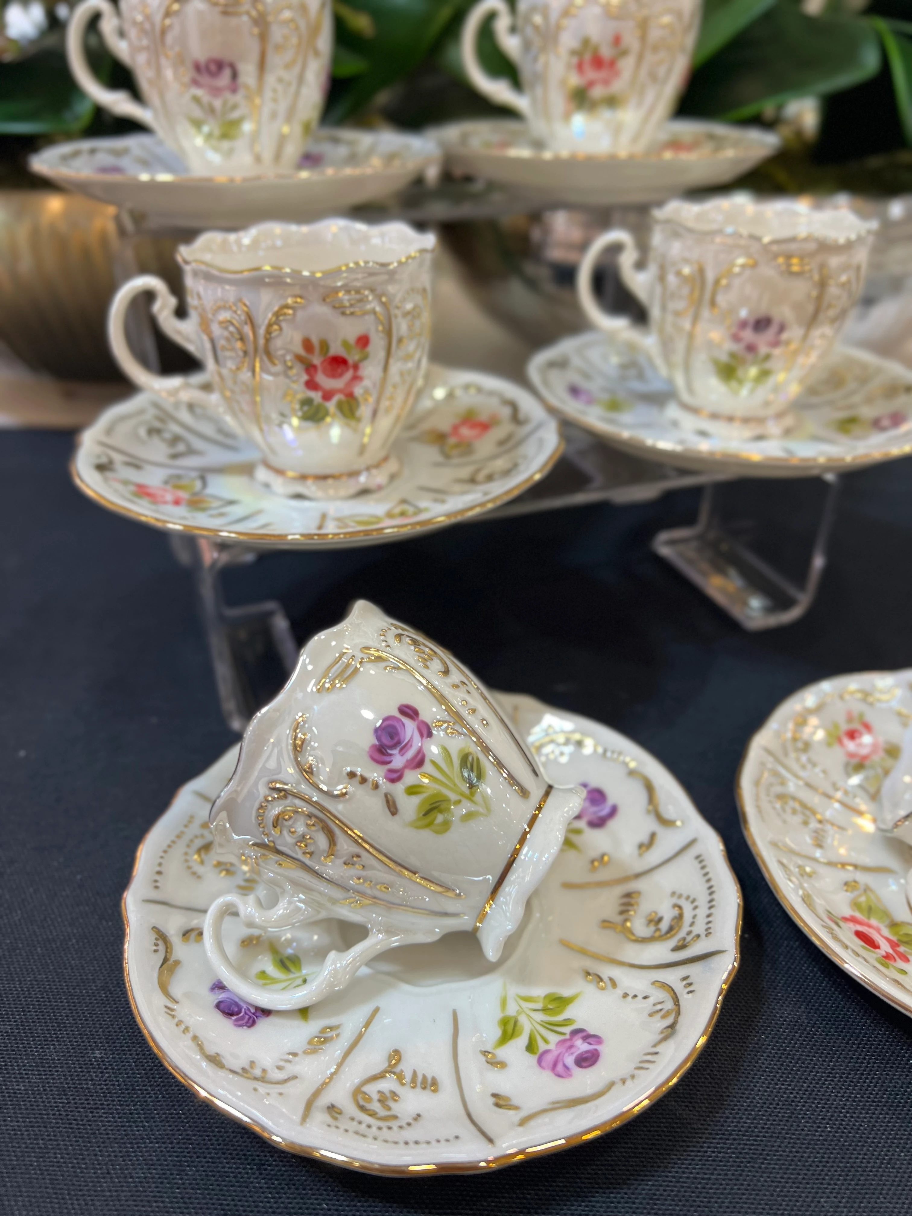 Lina Golden El Yapımı Kahve Fincan Takımı 6 Kişilik