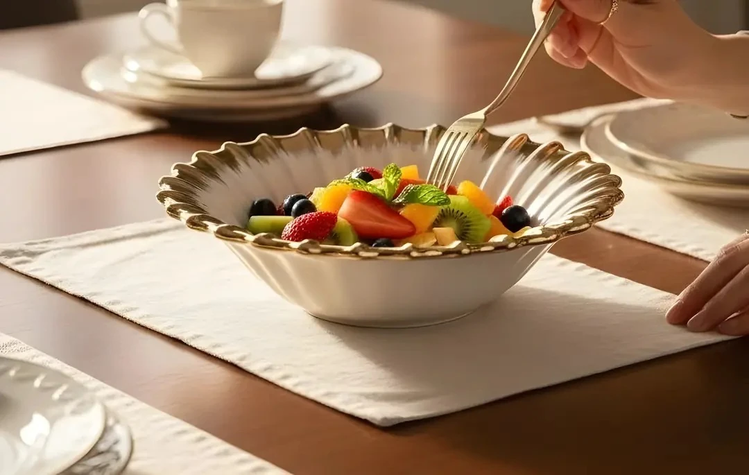 Line Gold Yuvarlak Salata Kase 26cm