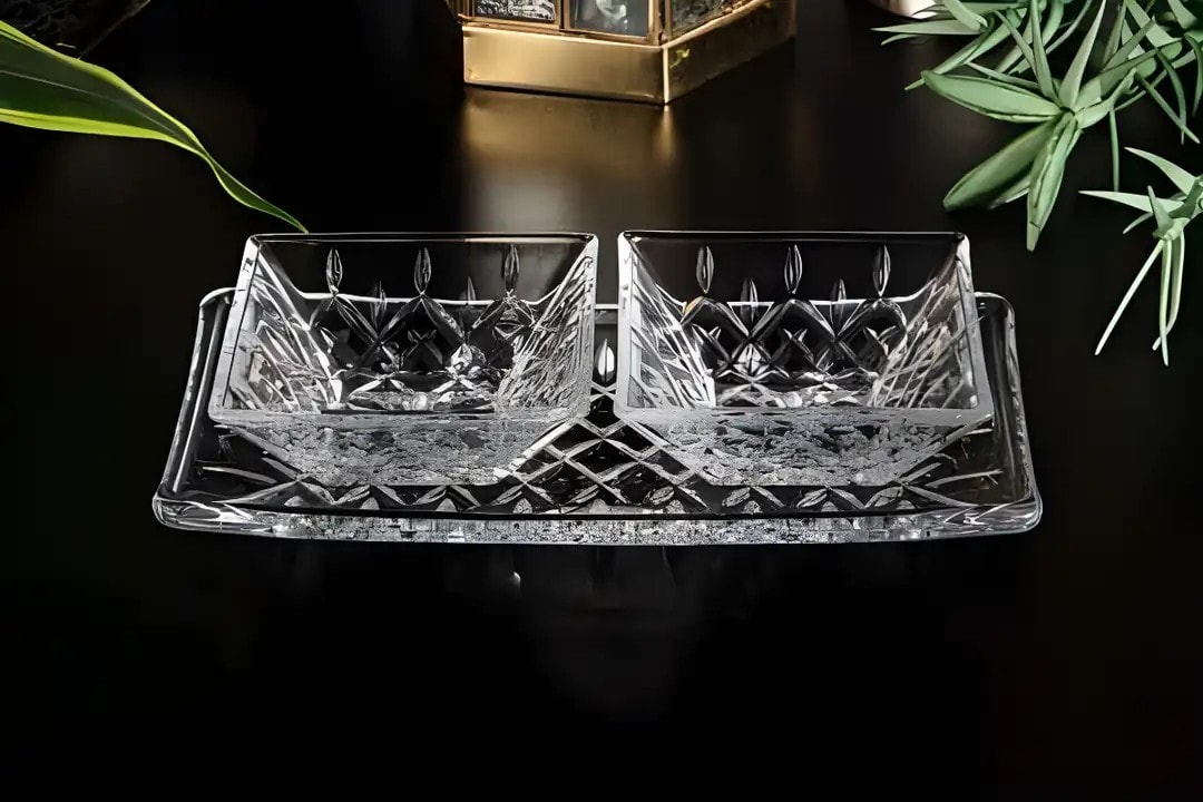 Chester 2'li Tabaklı Cam Kase
