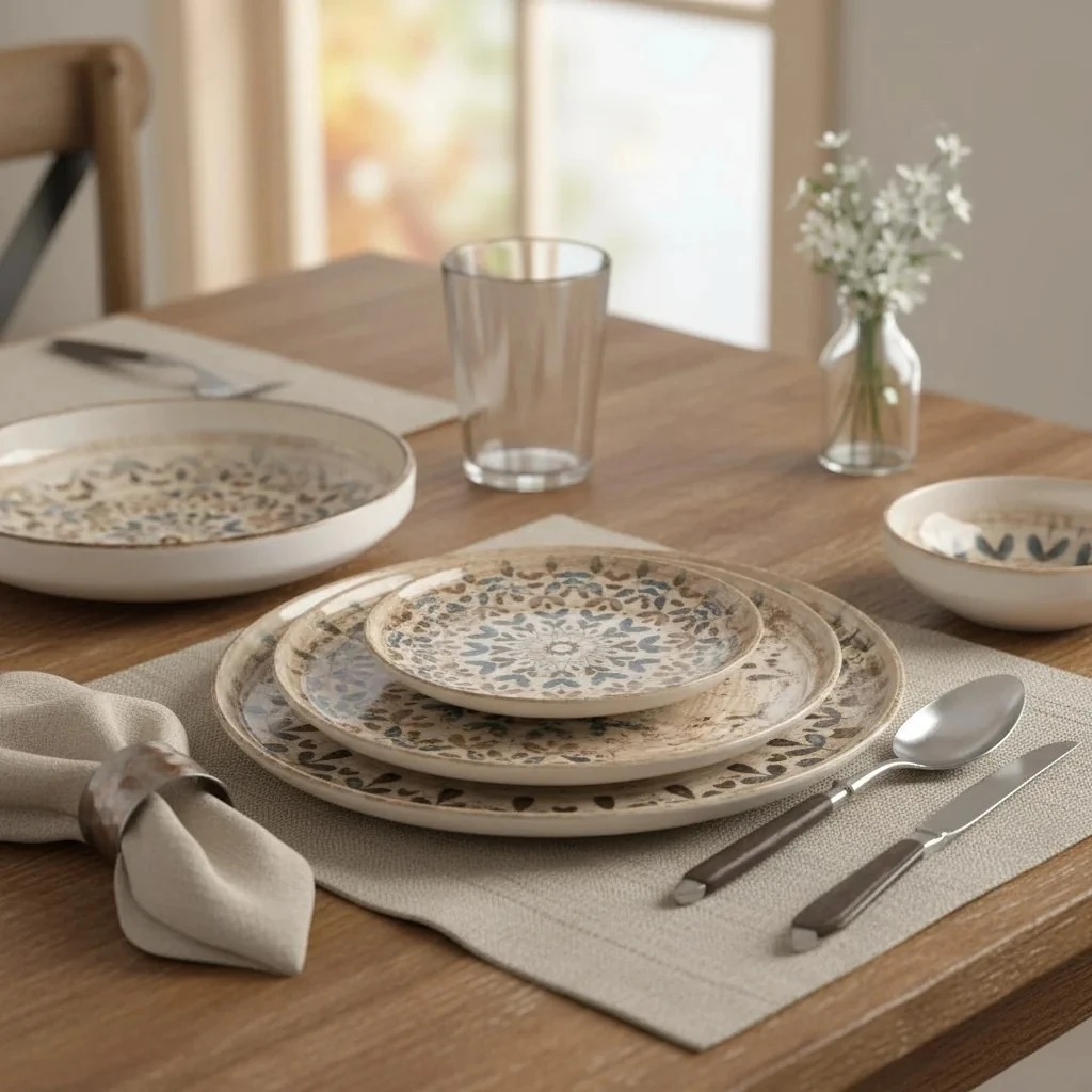 Azte 6 Kişilik 24 Parça Porselen Yemek Takımı