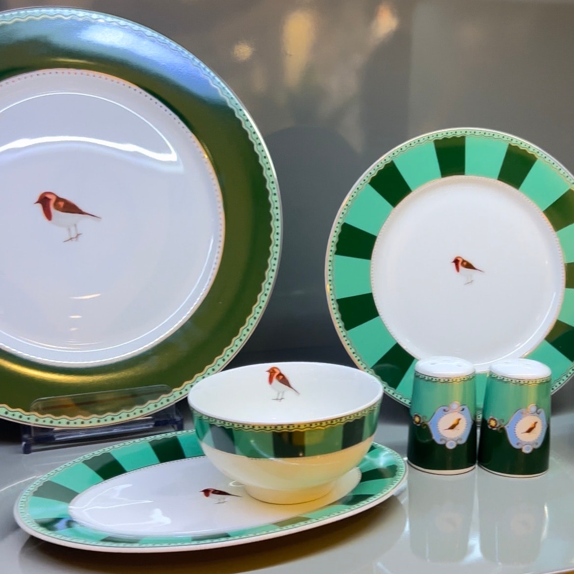 48 Parça Qush Green Kahvaltı Takımı