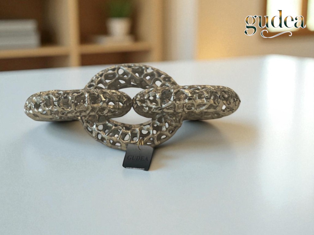 3'lü Döküm Dekoratif Zincir Gold 34*17*17cm