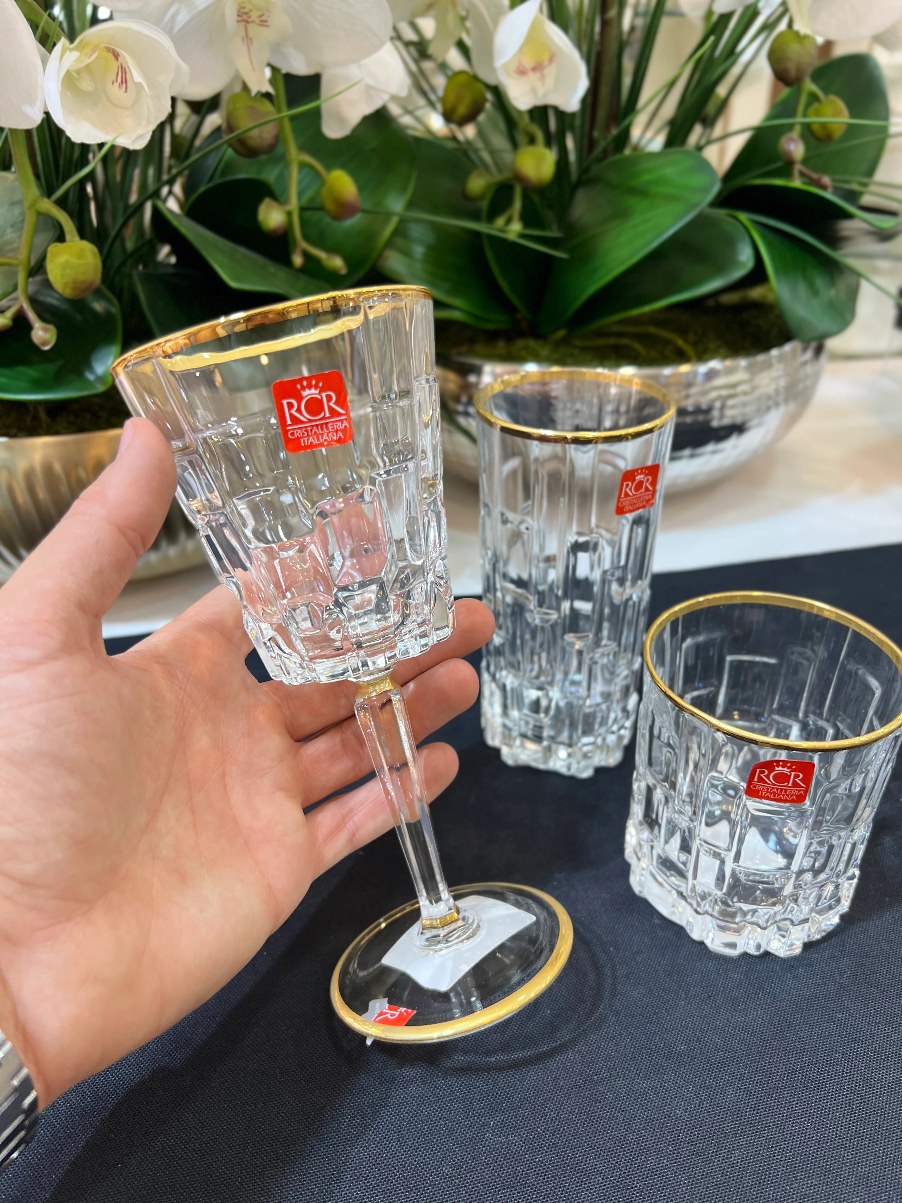 Rcr Kristal Etna 36 Parça Su Takımı Altın