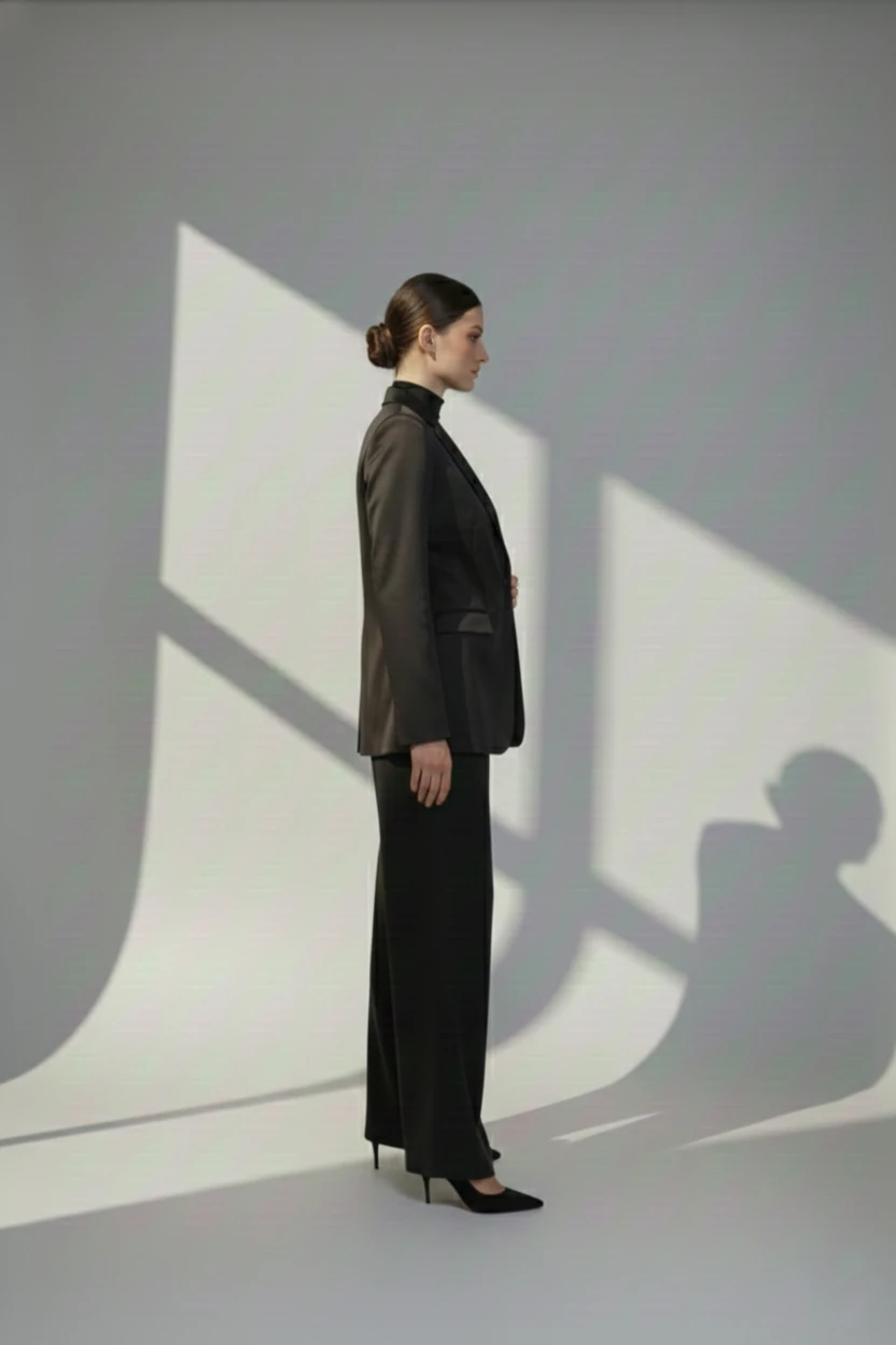 Si Design Saten Blazer Ceket 