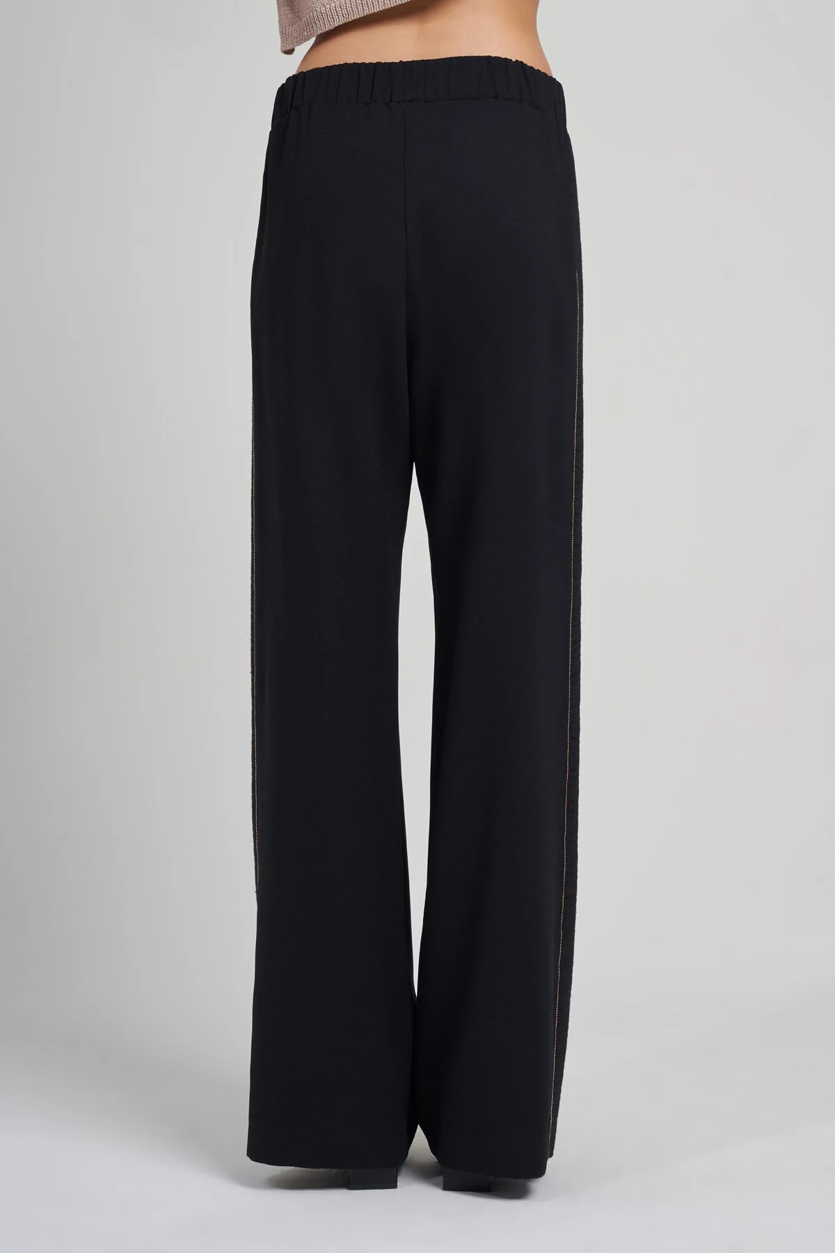ŞERİT DETAYLI BELİ LASTİKLİ PANTOLON 