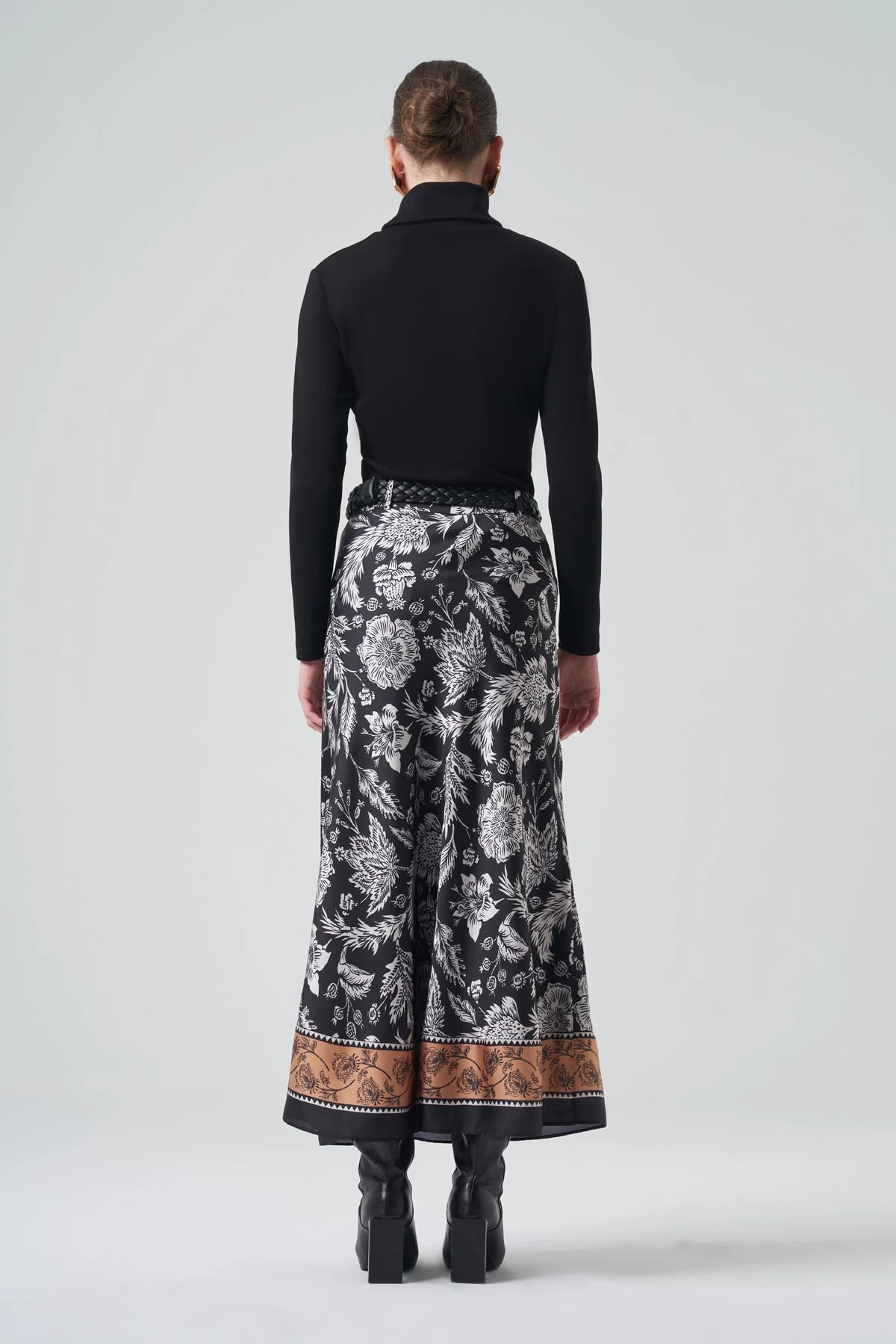 DESENLİ MAXİ BOY SATEN ETEK 