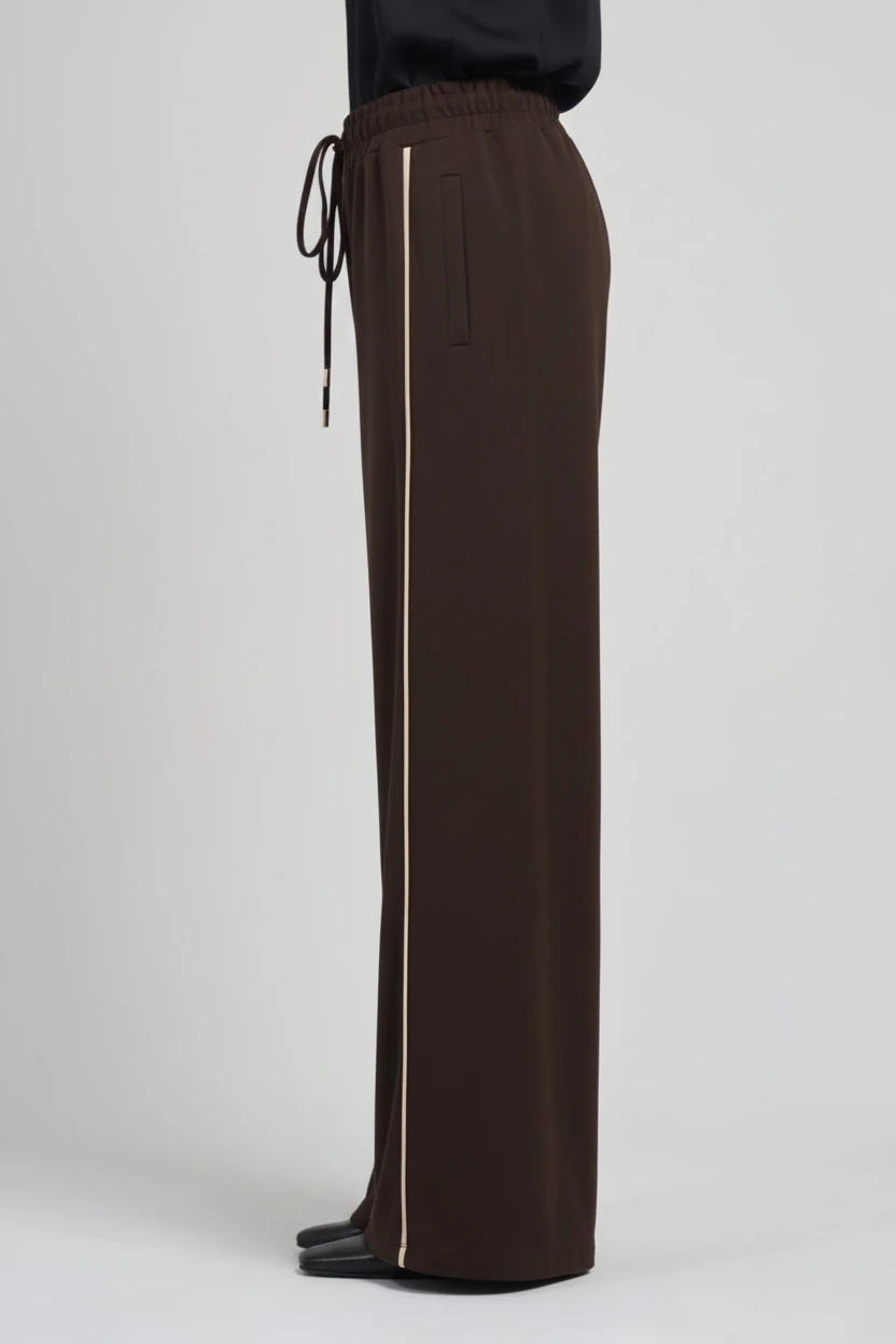 My 8 Design Şerit Detaylı Modal Kumaş Pantolon 