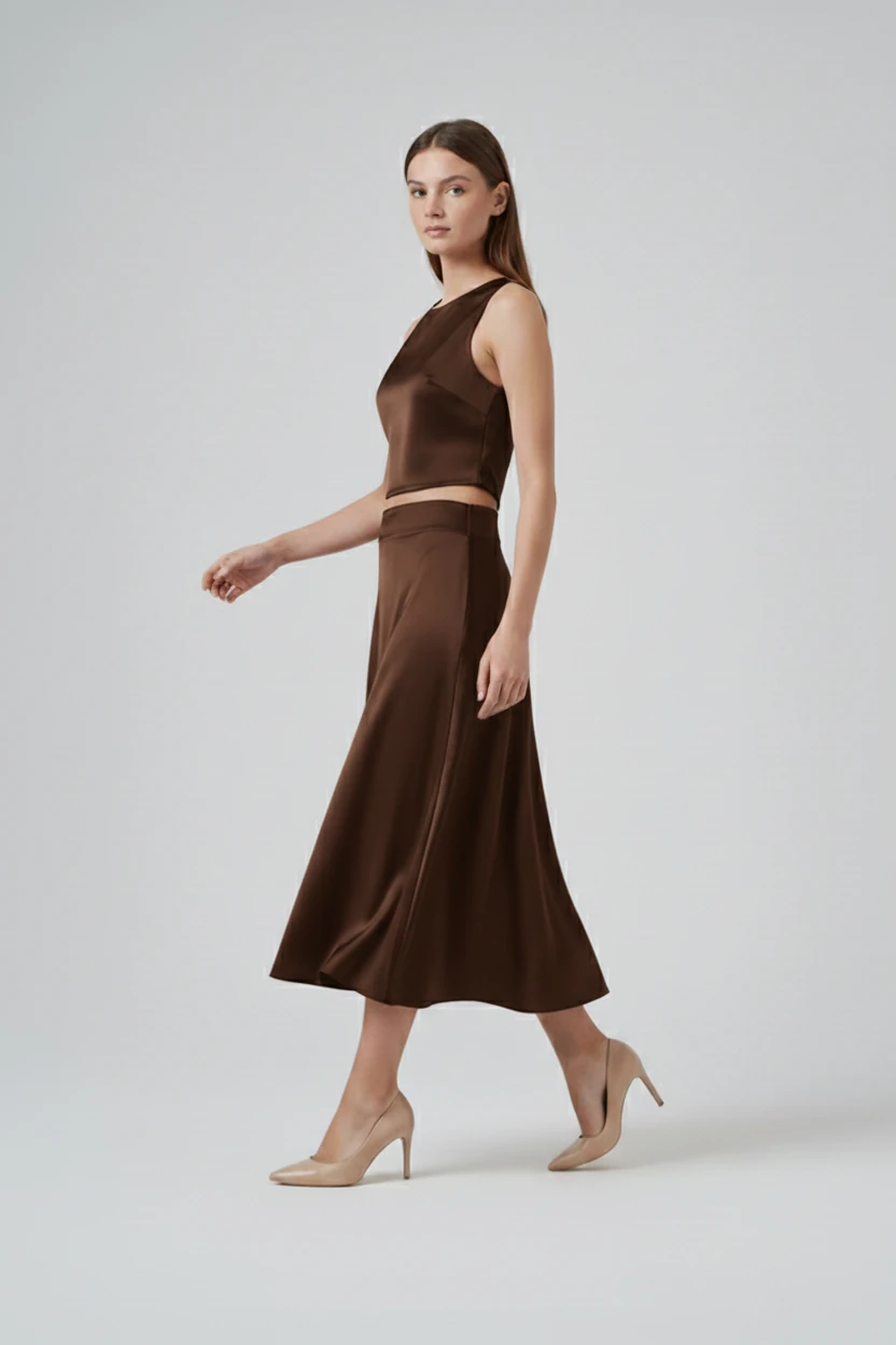 MAXİ BOY SATEN ETEK 