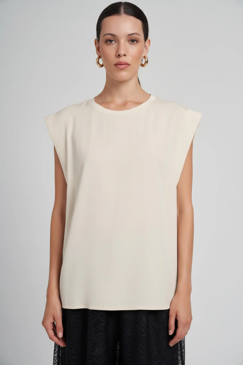 My 8 Design Ribana Detaylı Düşük Omuzlu Bluz 