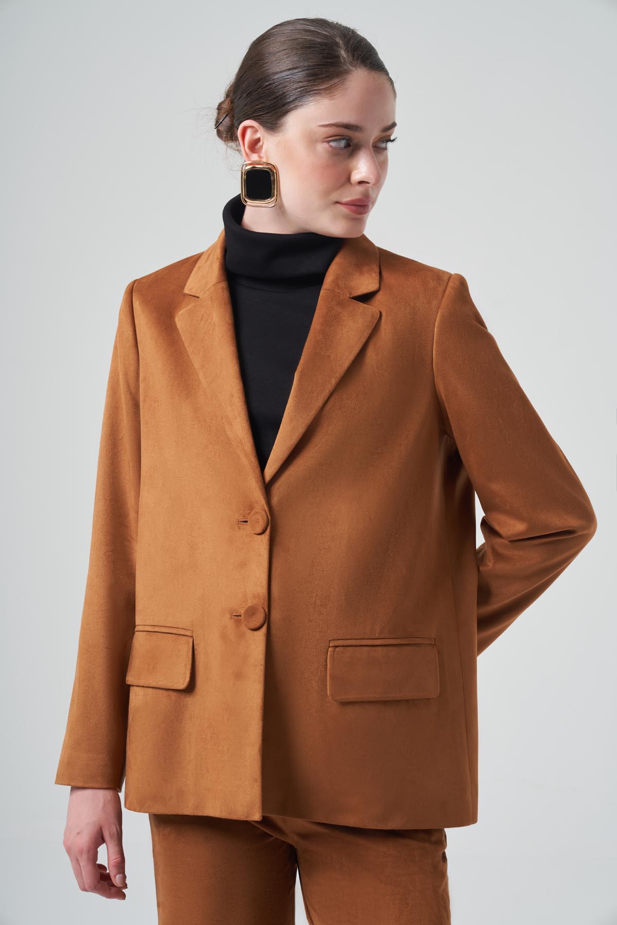 Si Design Süet Blazer Ceket 