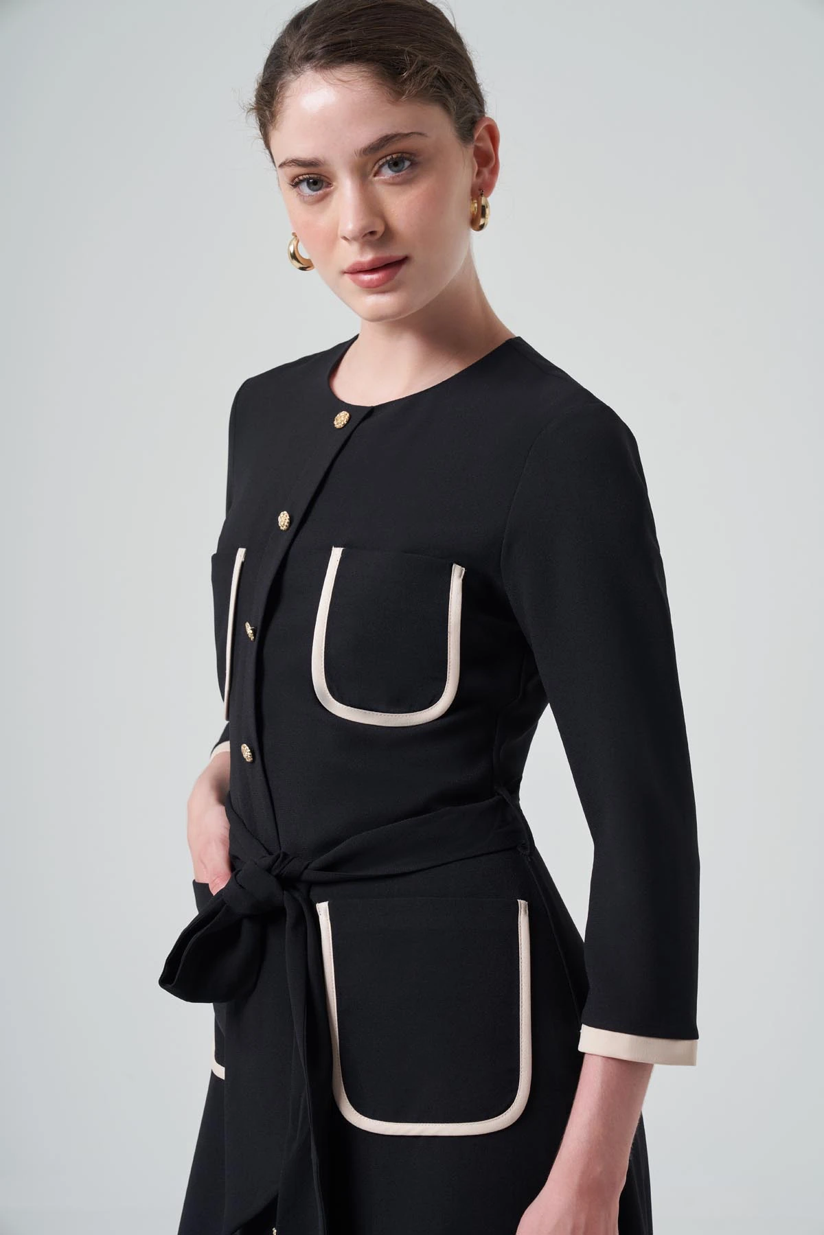 Si Design Biye Cep Detaylı Maxi Boy Elbise 