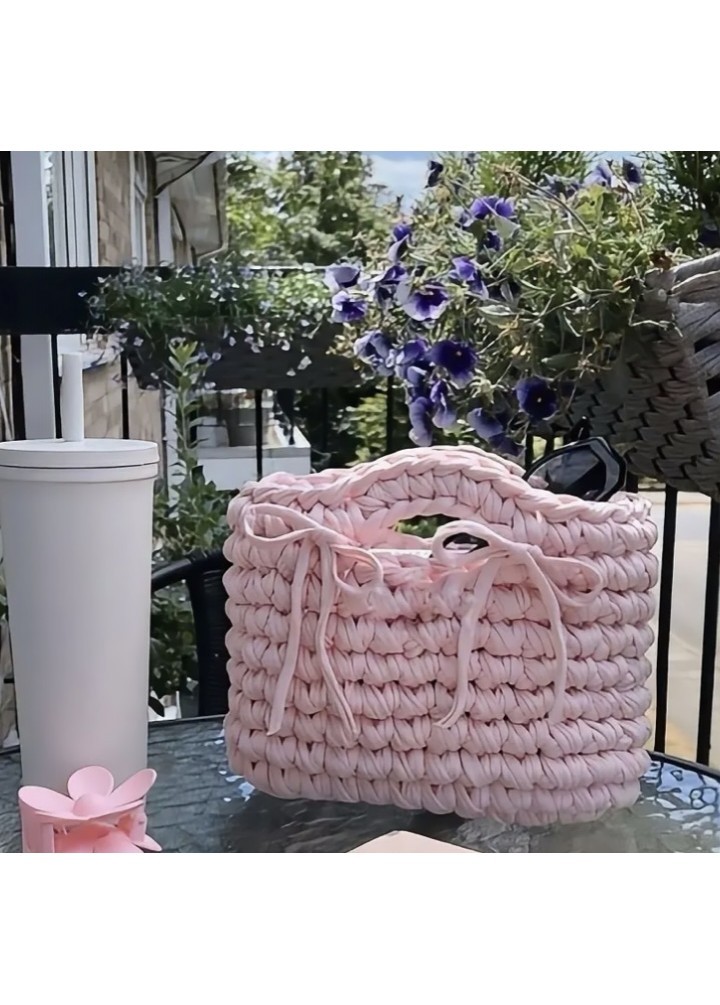 Pembe Kurdeleli Çanta