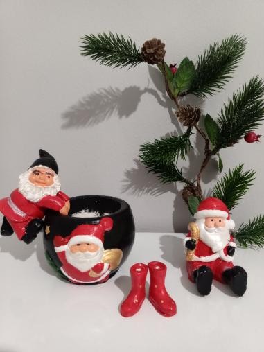 Noel Baba Temalı 4'lü Dekoratif Set
