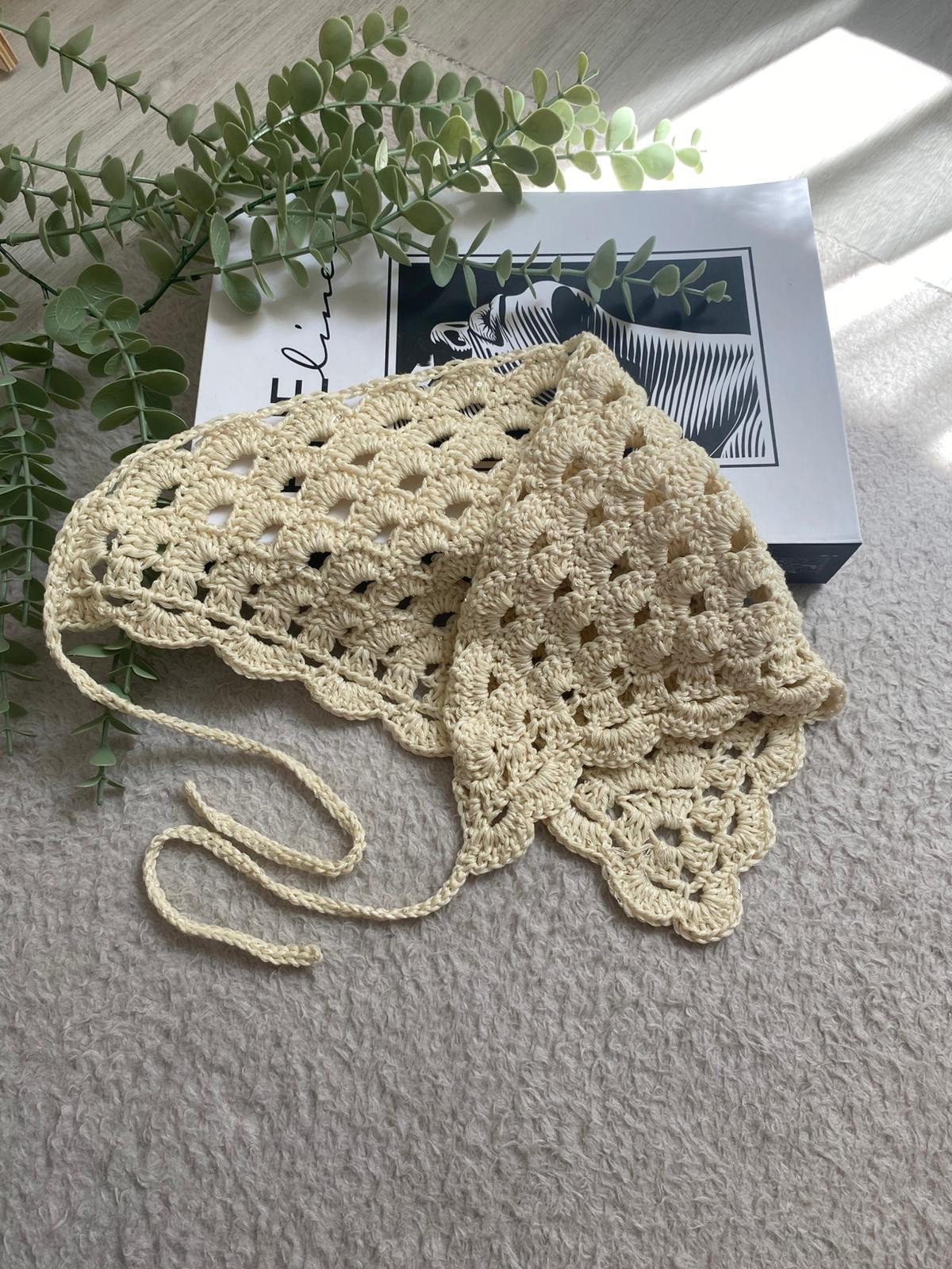 Simli El Yapımı Bandana 