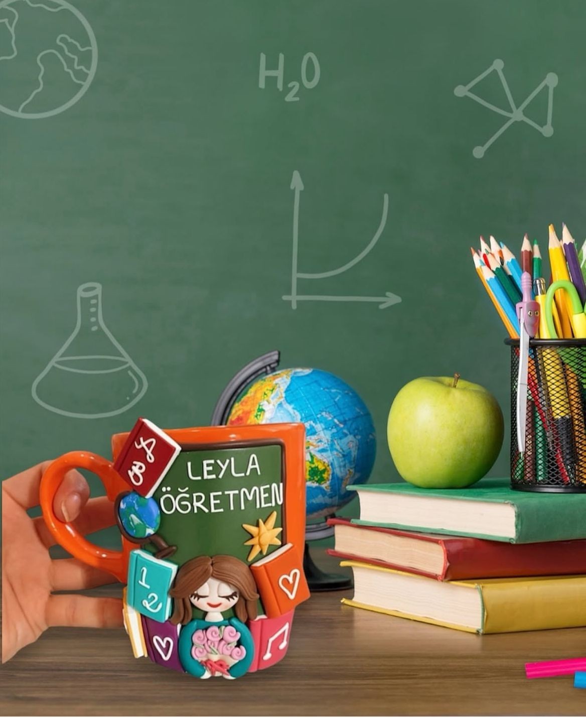Kişiselleştirilebilir Öğretmen Polimer Kupa 