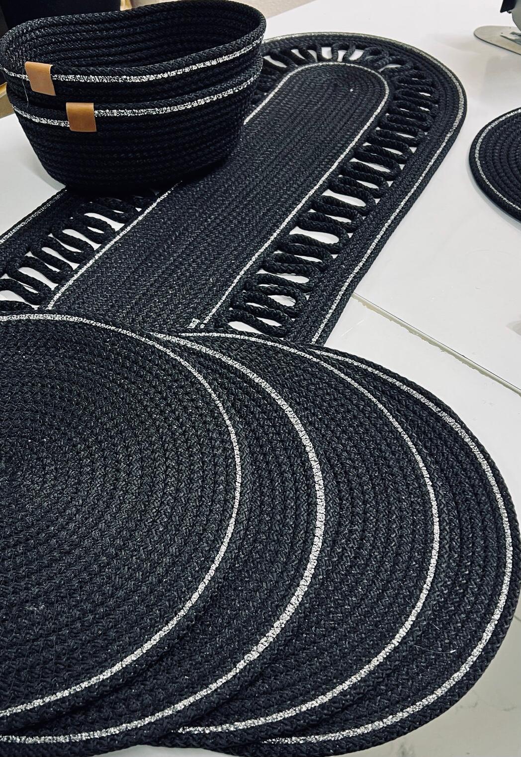 6 Supla, 1 Runner, 2 sepet Set Siyah 