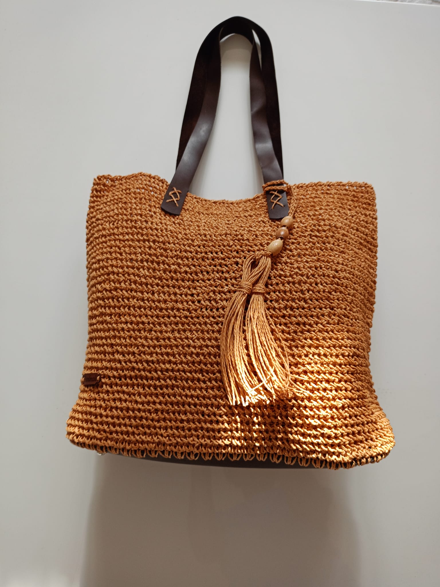 Deri Saplı Kağıt İp Çanta