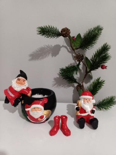 Noel Baba Temalı 4'lü Dekoratif Set