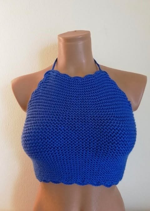 El Örgüsü Crop Büstiyer 