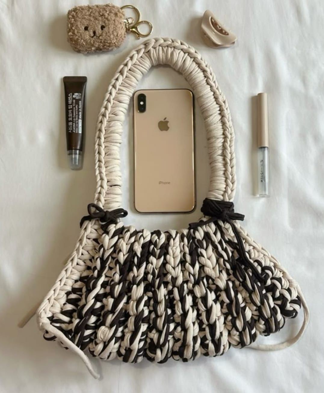 Pinterest Çanta Bej Siyah 