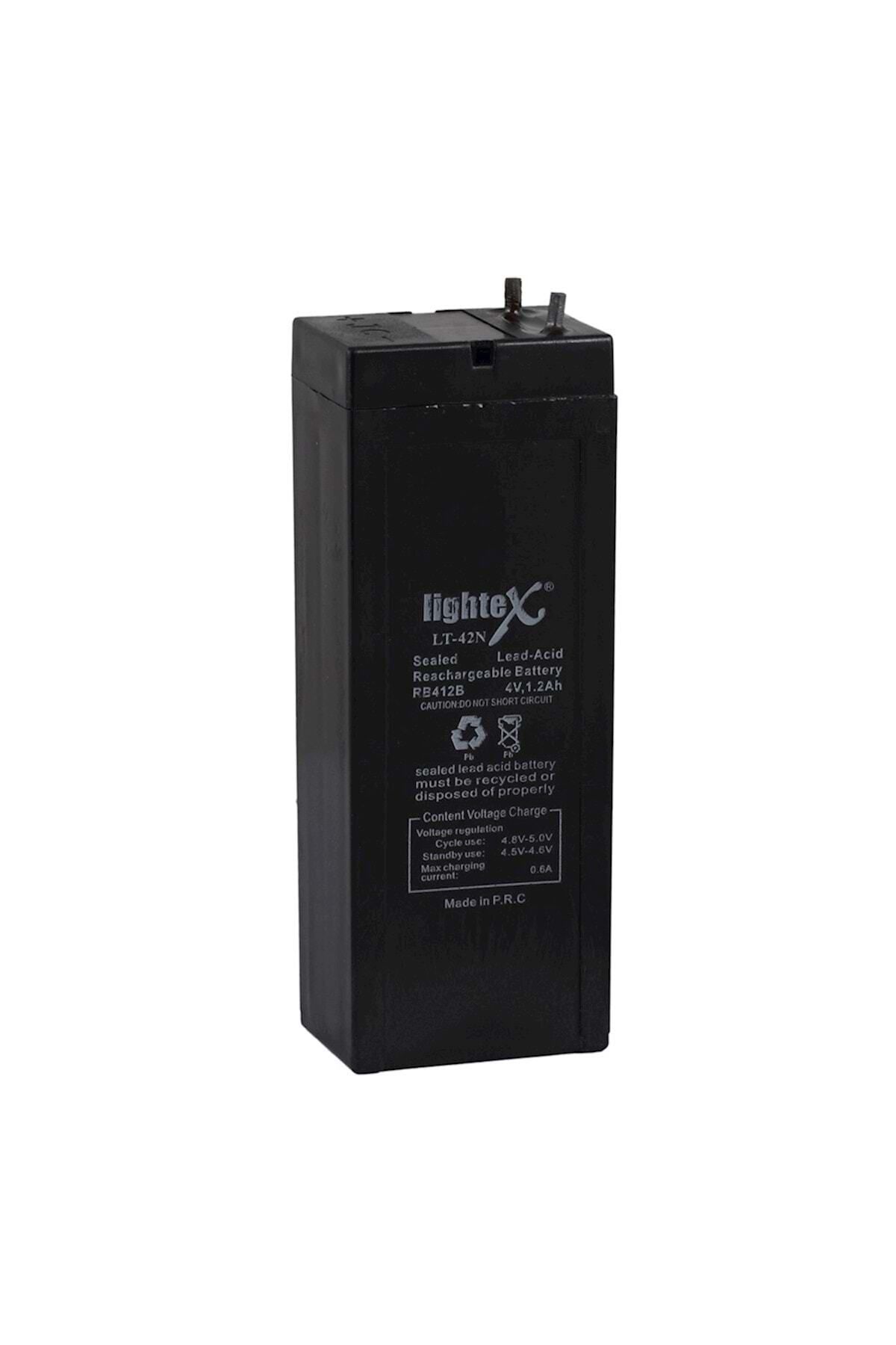 Lightex LT-42N 4V 1.2AH Akü Bakımsız Akü Işıldak Aküsü 90x35x20mm