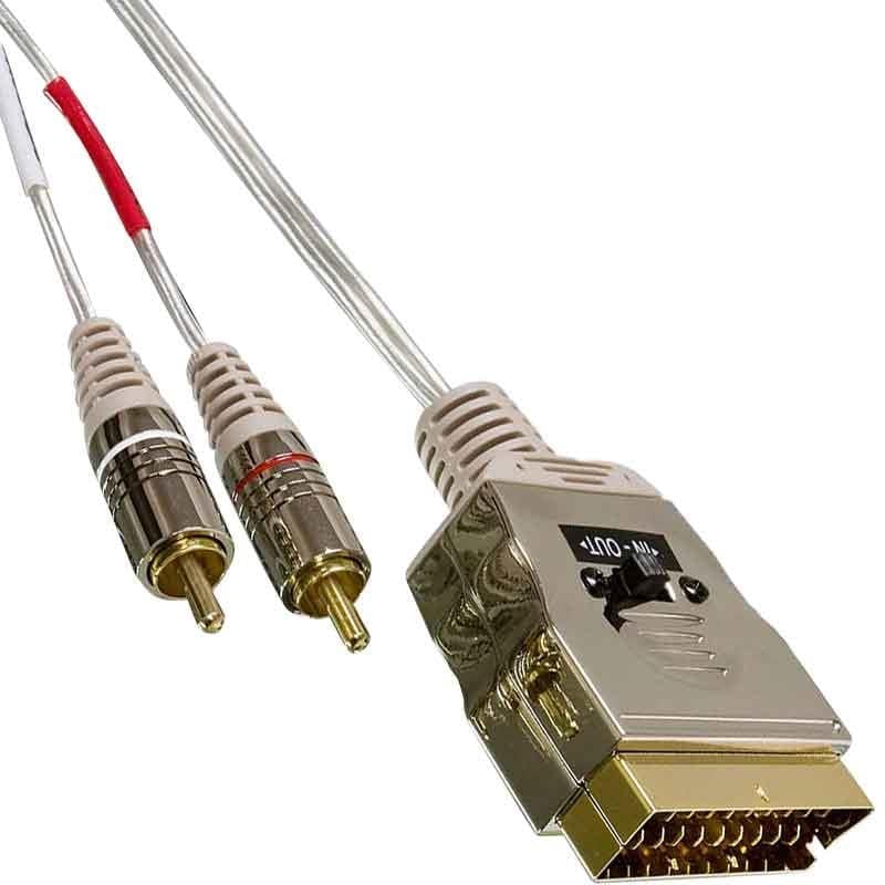 Phılıps SWV3051/10 Scart To 2 Rca 24K Gold 1.5 Metre Kablo