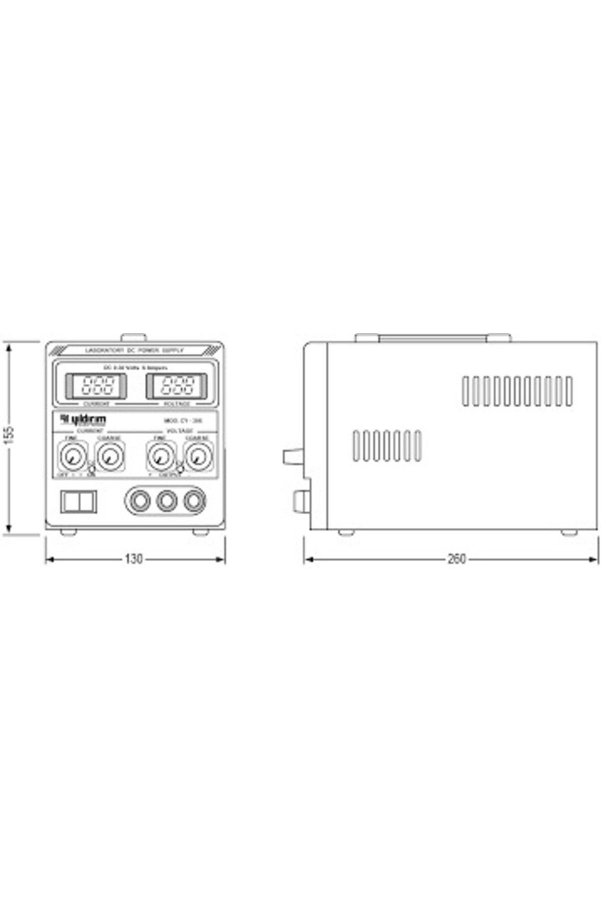 Yıldırım Cy 306 Ayarlı Güç Kaynağı Dc 0-30 Volt-6 Amper (0-30V 0-6A) Power Supply Kısa Devre Koruma