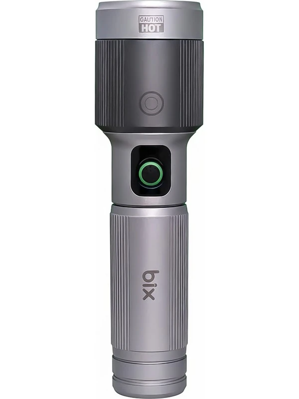 Flashlight BX5141FL 30W LED, Max. 1450 Lümen Parlaklık ve 690 Metreye Kadar Menzilli 2200mAh Şarj Edilebilir LED Bildirimli Kompakt El Feneri